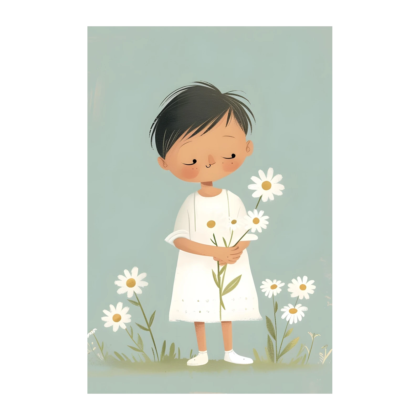 Whimsical Daisy Child Dreamy Wall Art