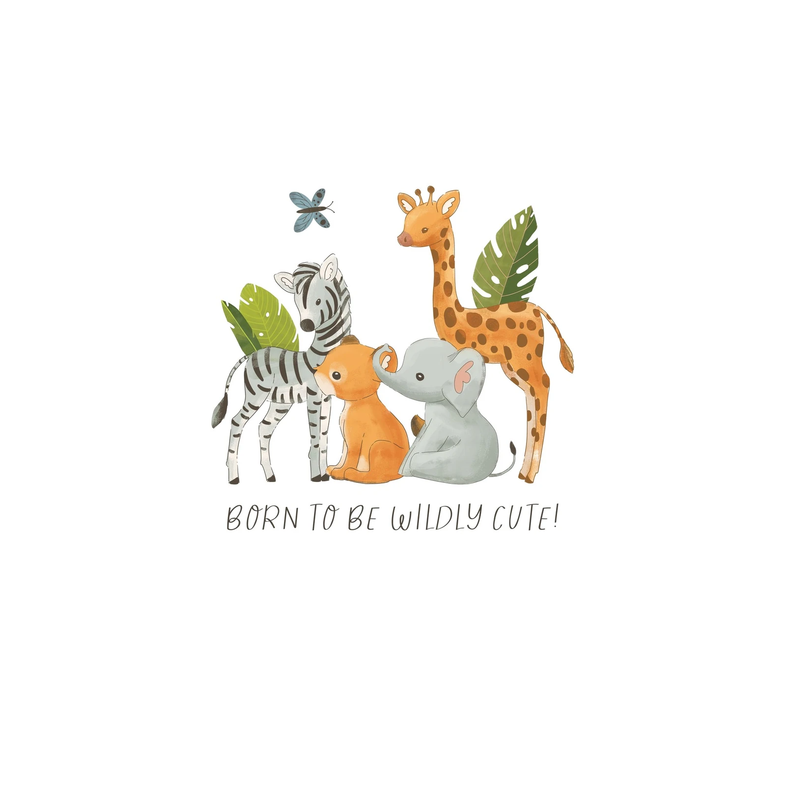 Adorable Baby Safari Animals "Wildly Cute" Wall Art