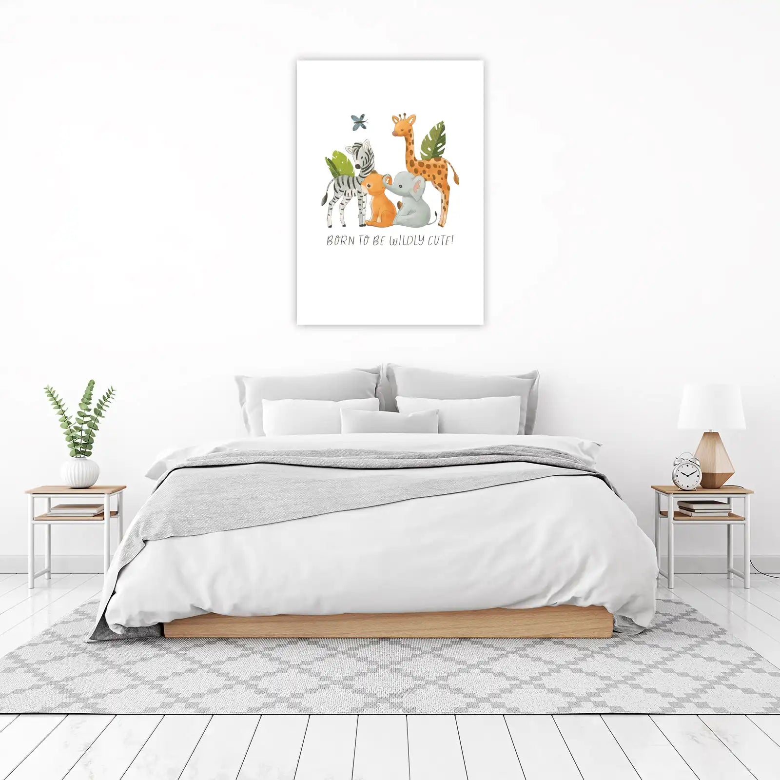 Adorable Baby Safari Animals "Wildly Cute" Wall Art