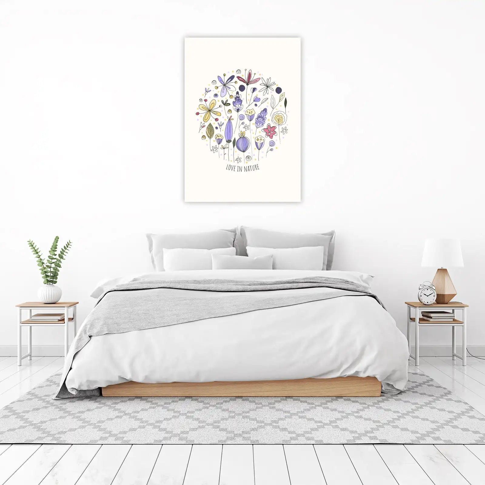 Whimsical Floral Love in Nature Wall Art