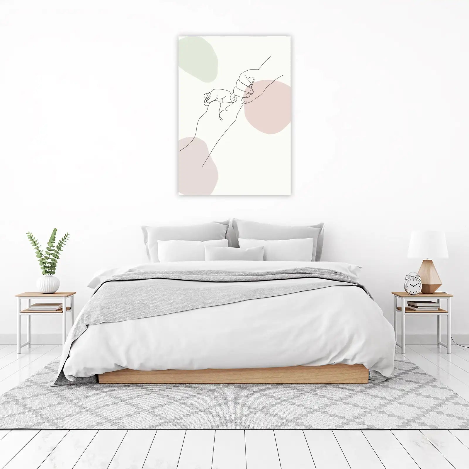 Tender Touch Abstract Line Art Wall Art