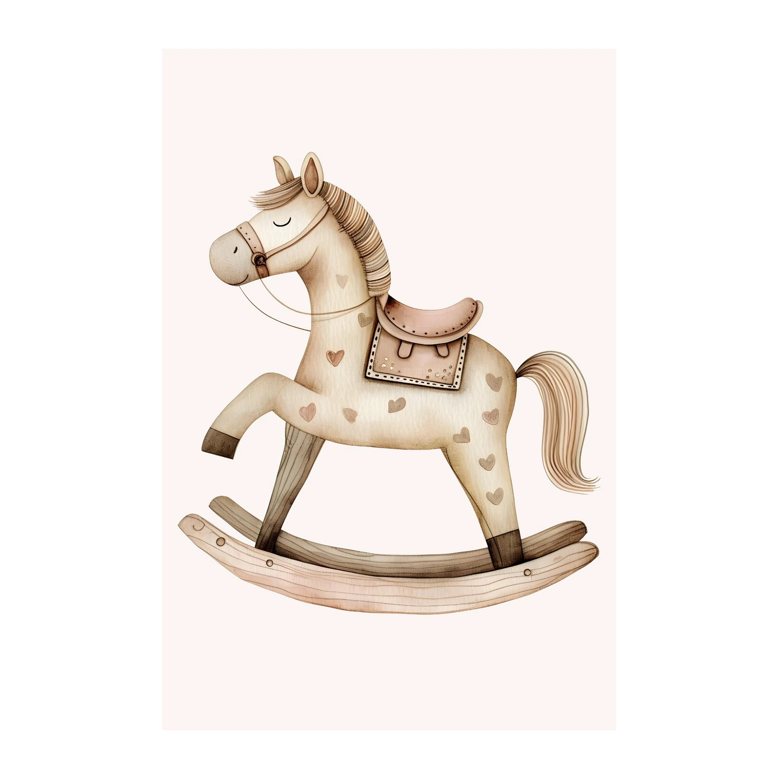 Dreamy Rocking Horse Nursery Art Wall Art