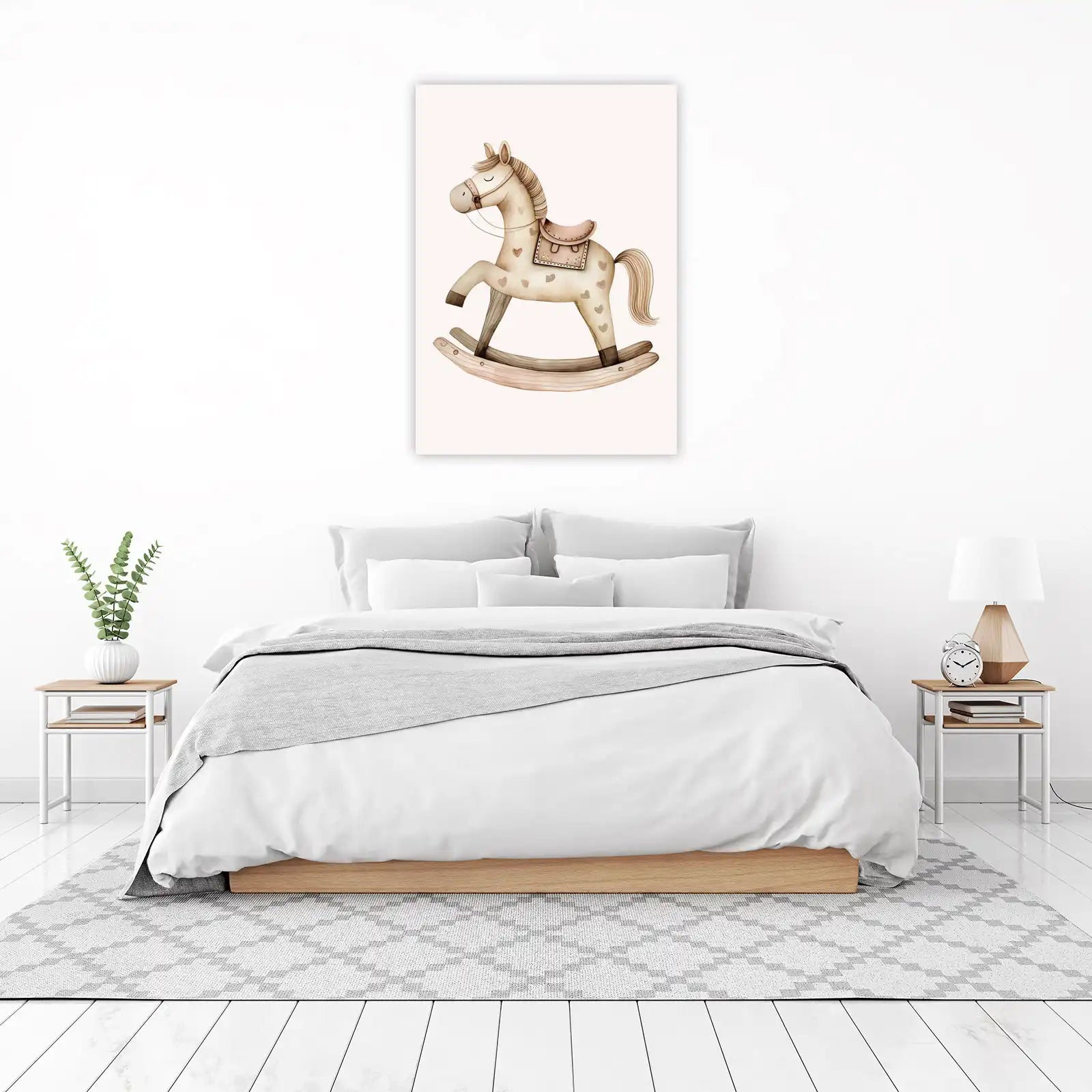 Dreamy Rocking Horse Nursery Art Wall Art
