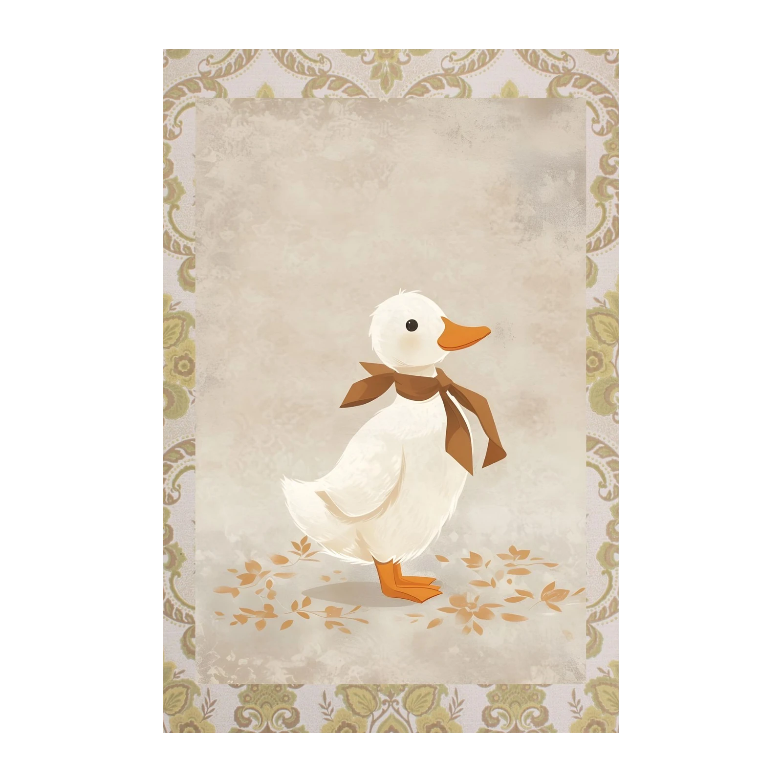 Charming Duckling with Scarf Wall Art