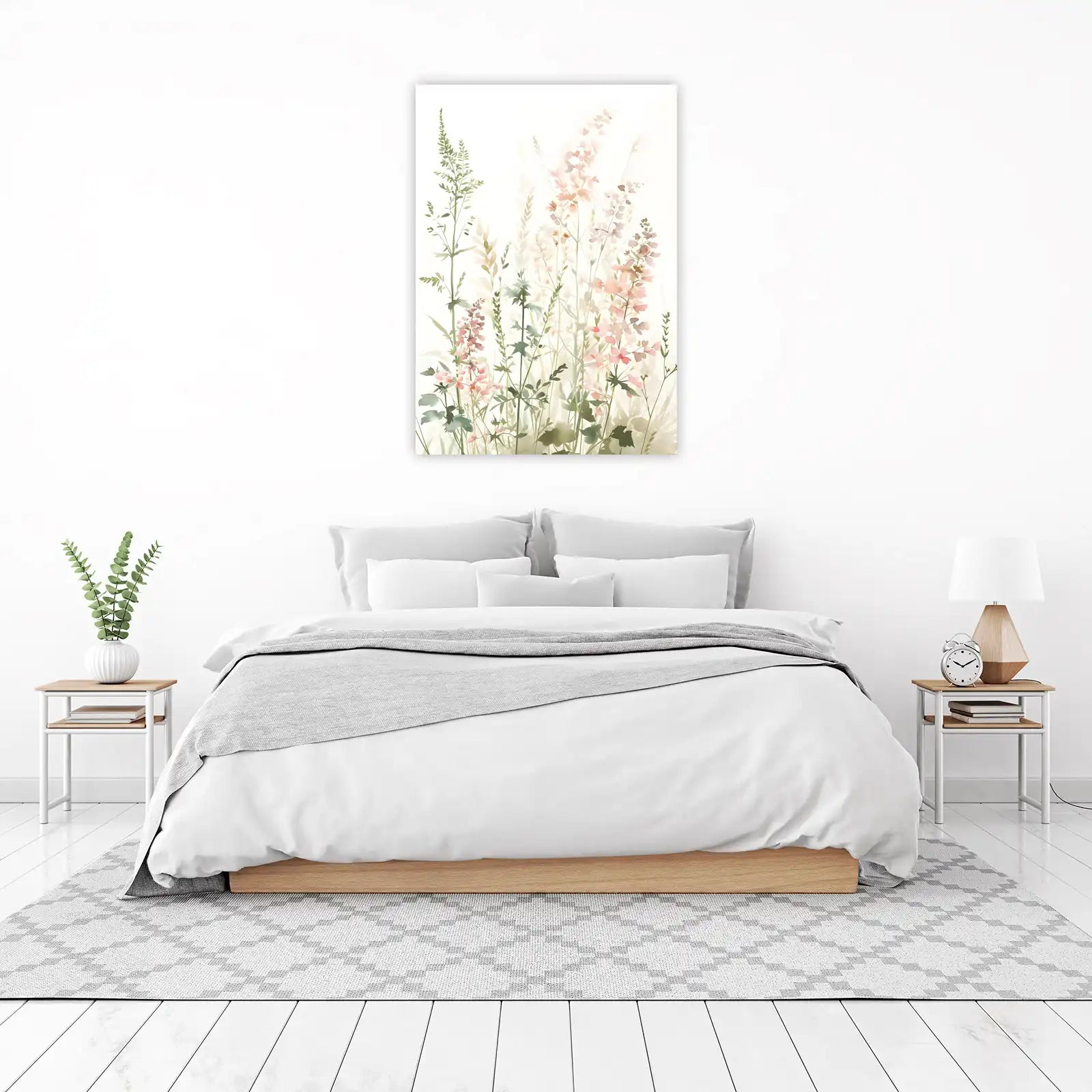 Soft Meadow Watercolor Floral Wall Art