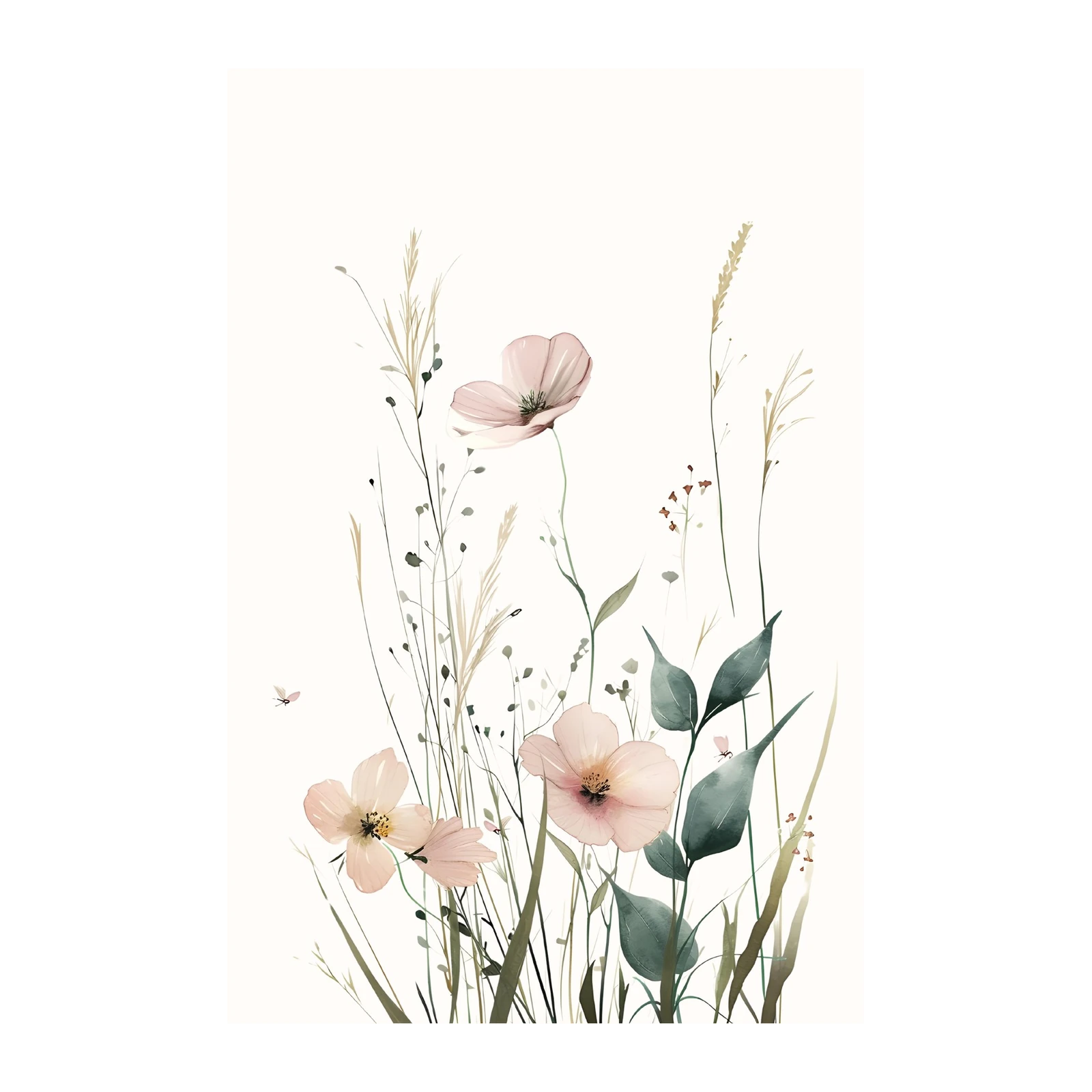 Soft Blossom Meadow Floral Art Wall Art