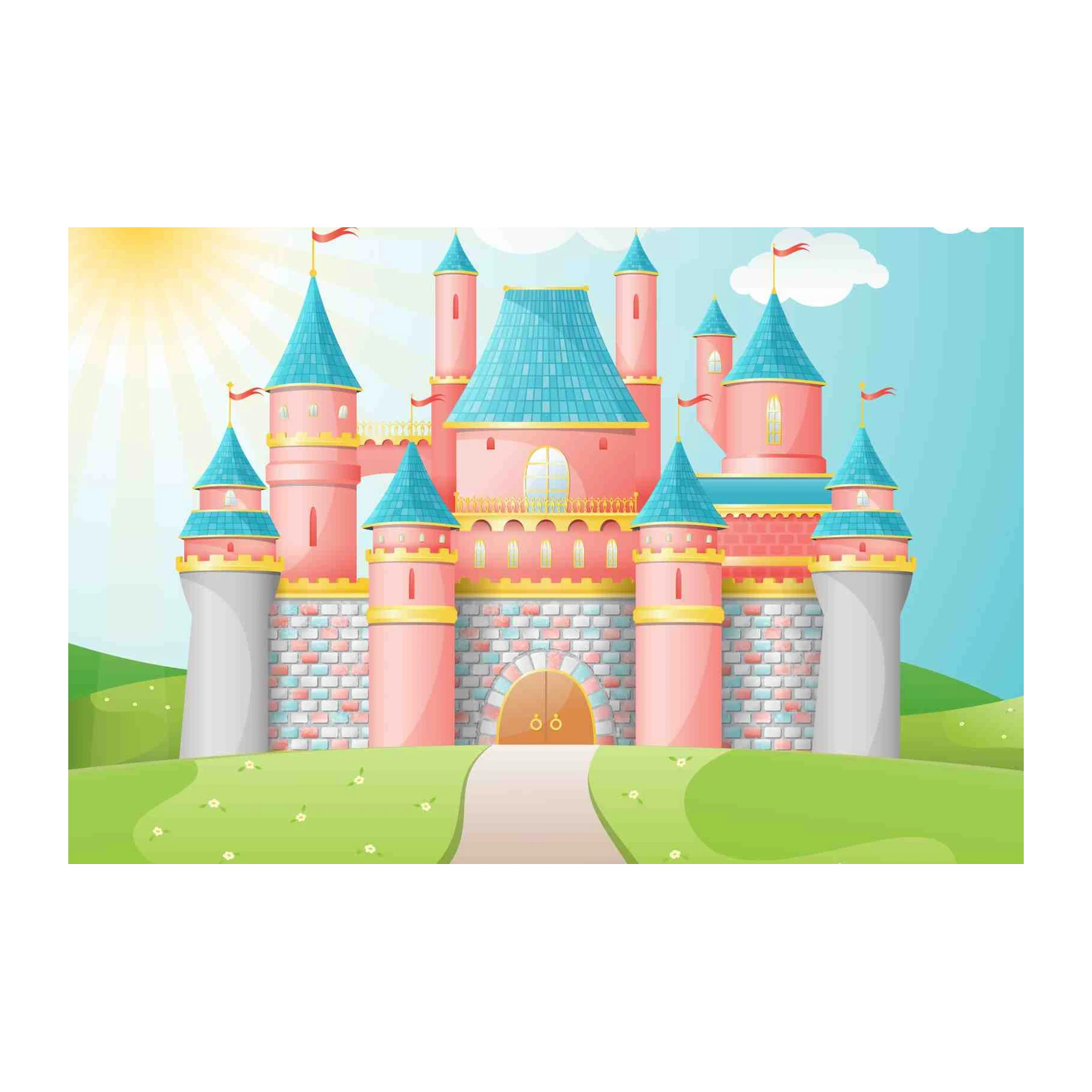Enchanting Pink Castle Wall Art Wall Art