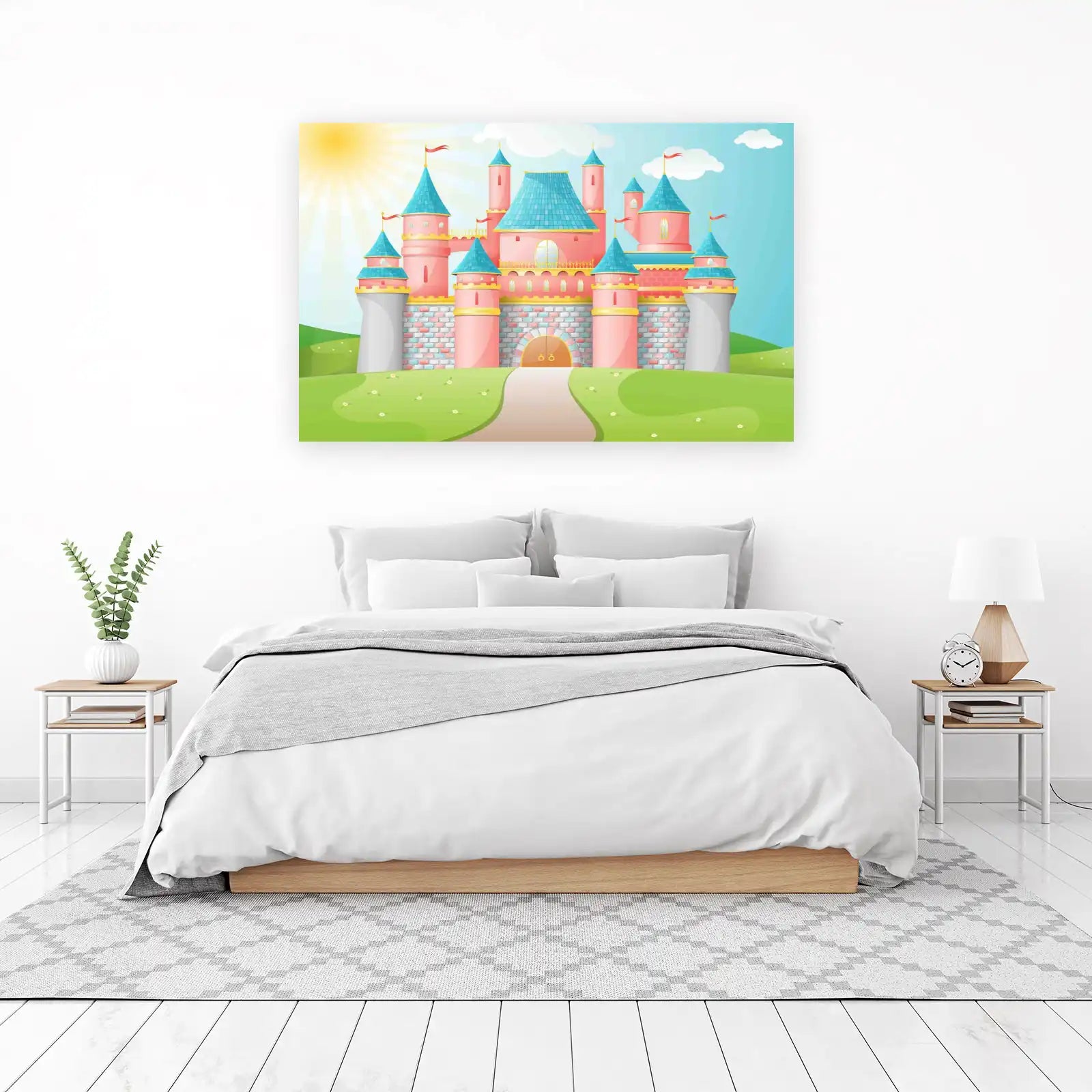 Enchanting Pink Castle Wall Art Wall Art