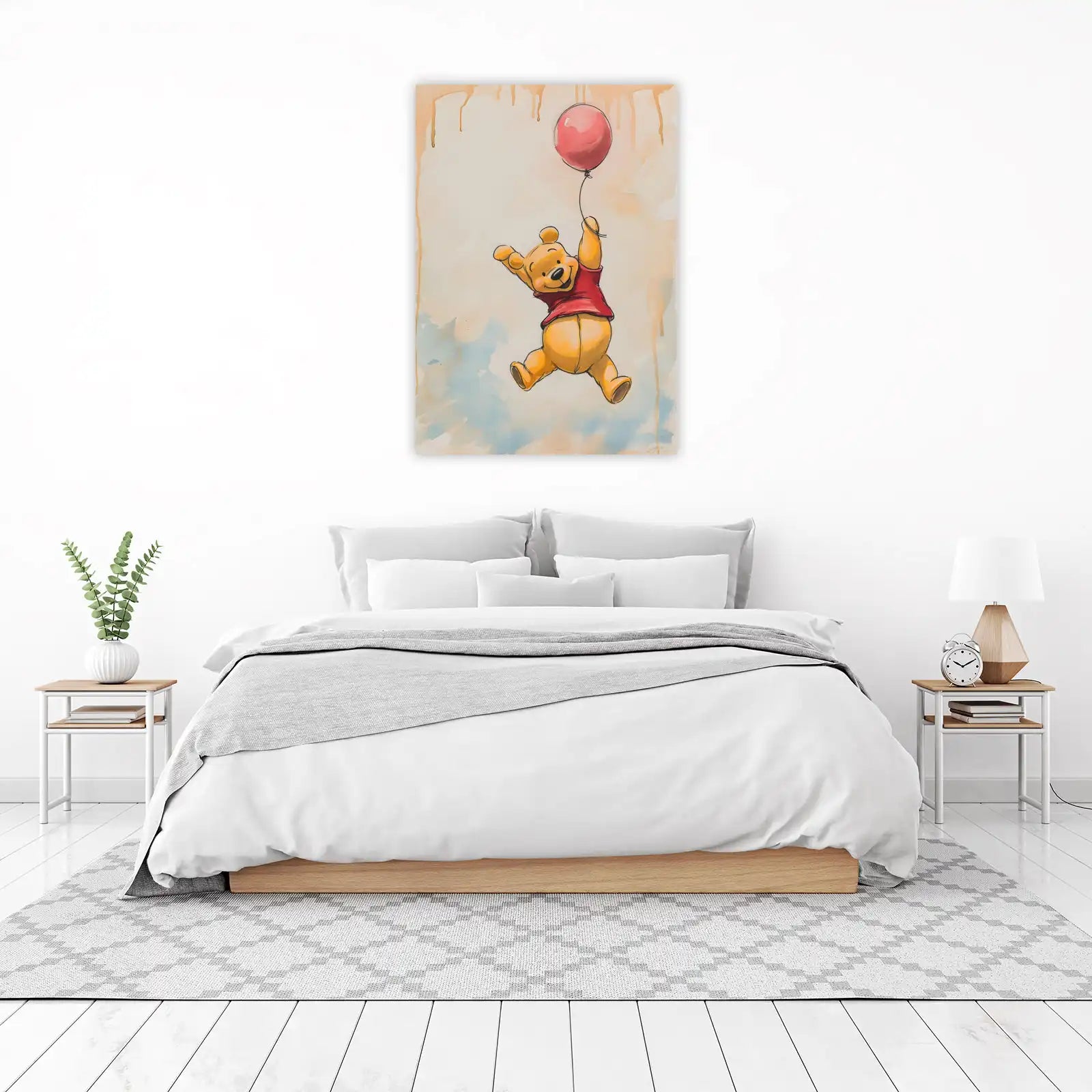 Whimsical Pooh & Balloon Wall Art