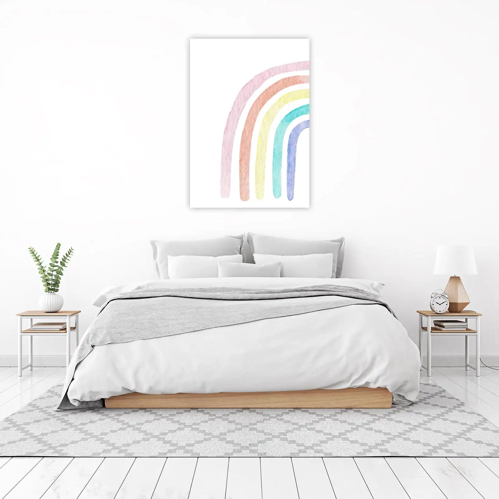 Boho Pastel Rainbow Wall Art Wall Art