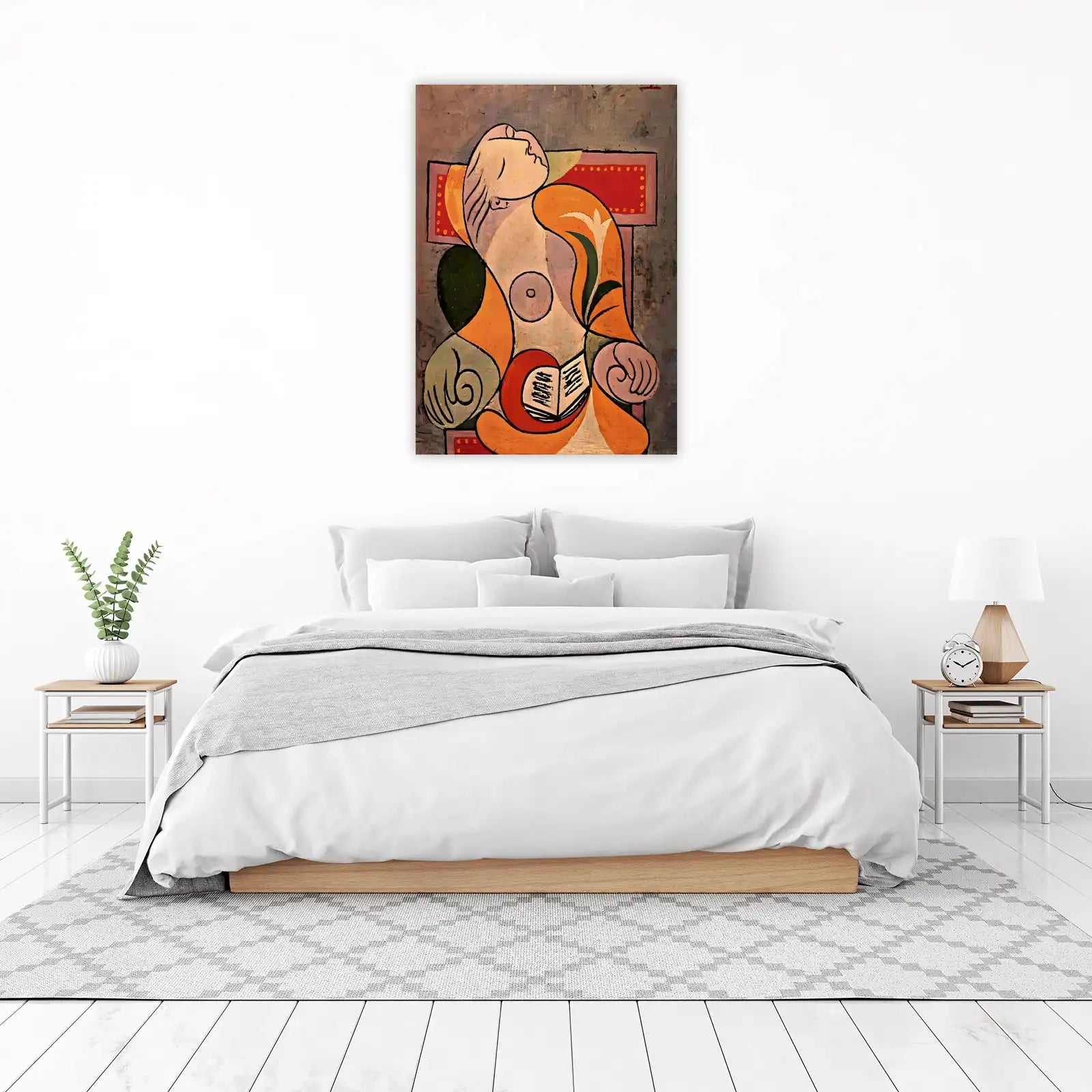 Picasso Inspired Woman Reading Wall Art