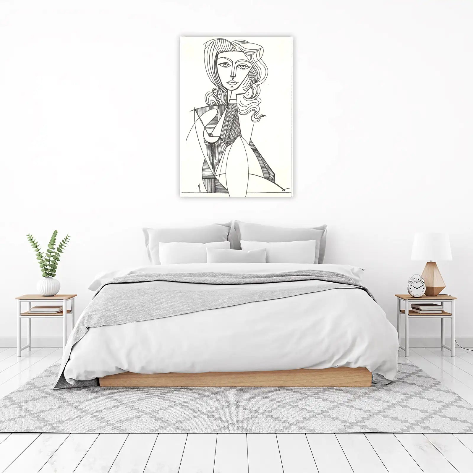 Abstract Woman Portrait Wall Art