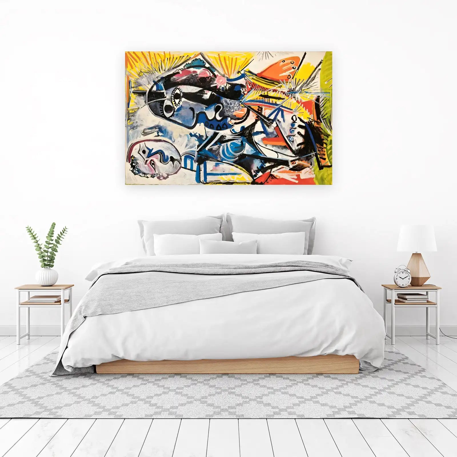 Vibrant Abstract Expressionist Butterfly Wall Art