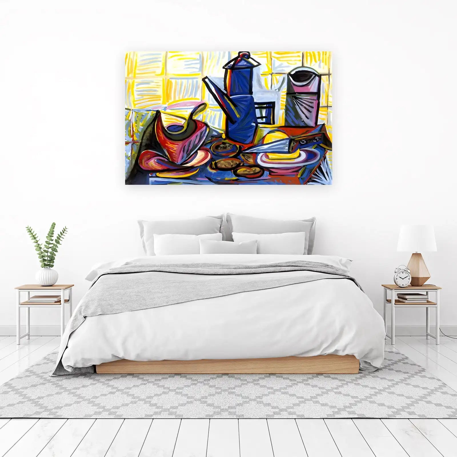 Vibrant Still Life Coffee Pot Wall Art