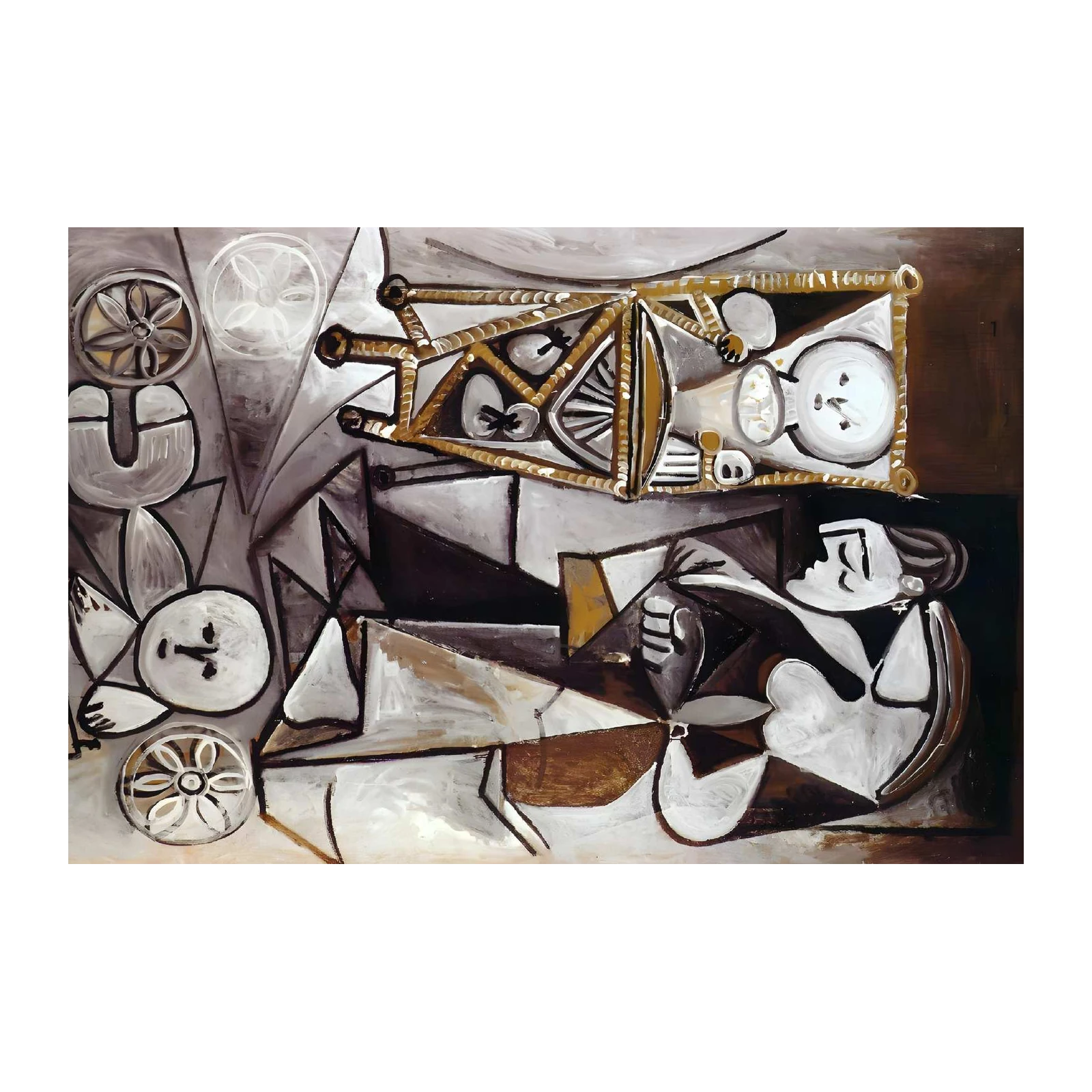 Cubist Figure Seated Woman Wall Art