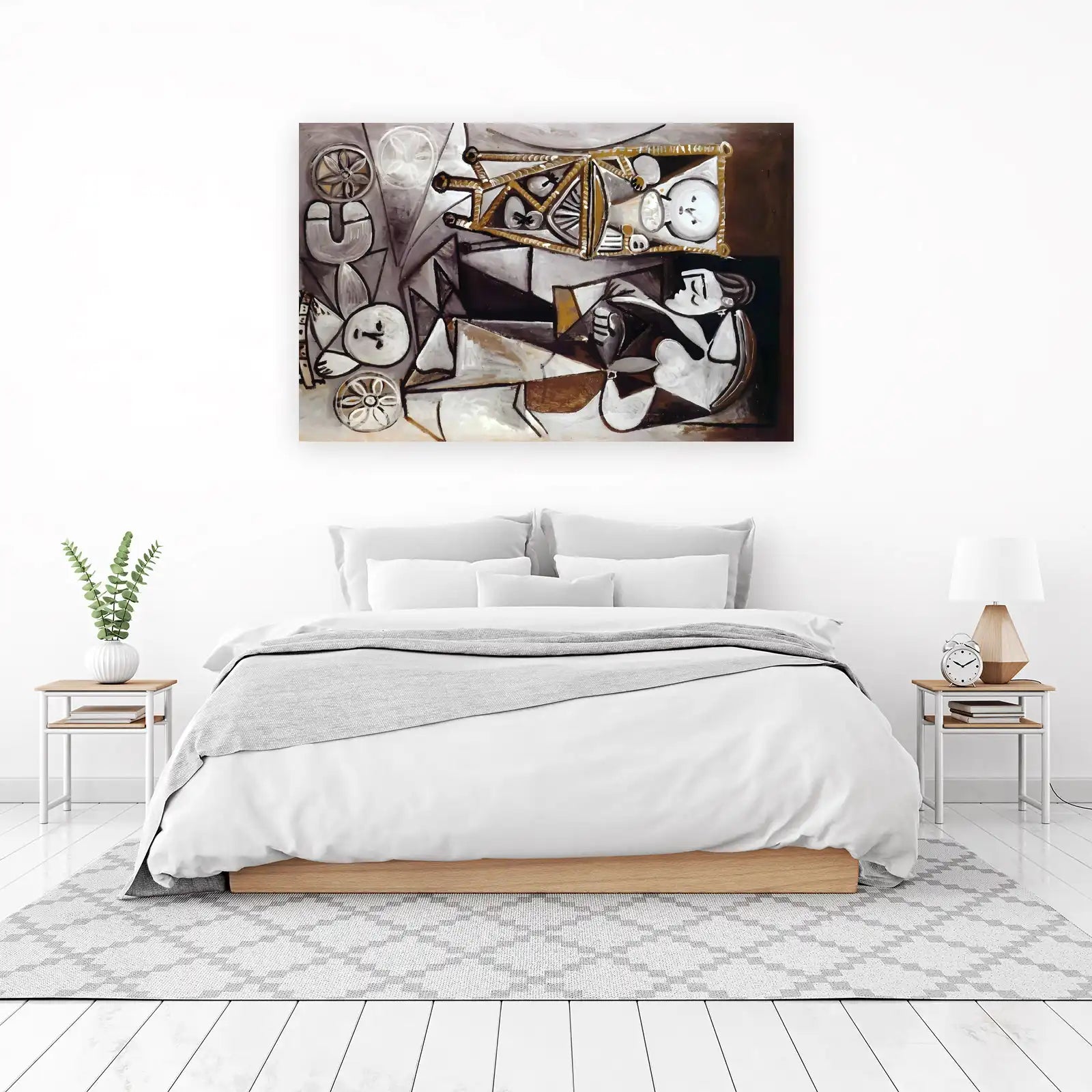 Cubist Figure Seated Woman Wall Art