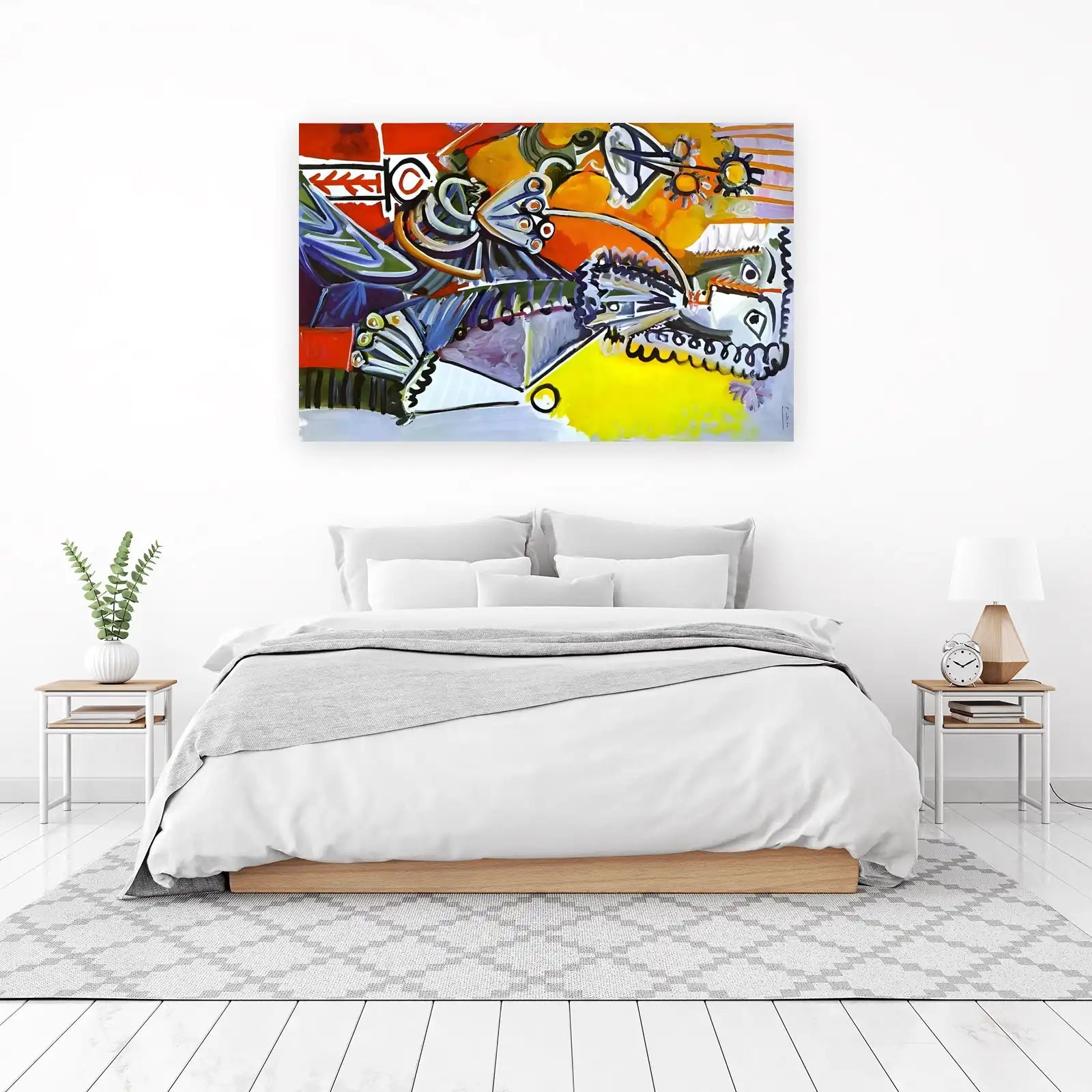 Abstract Expressionist Bold Color Burst Wall Art