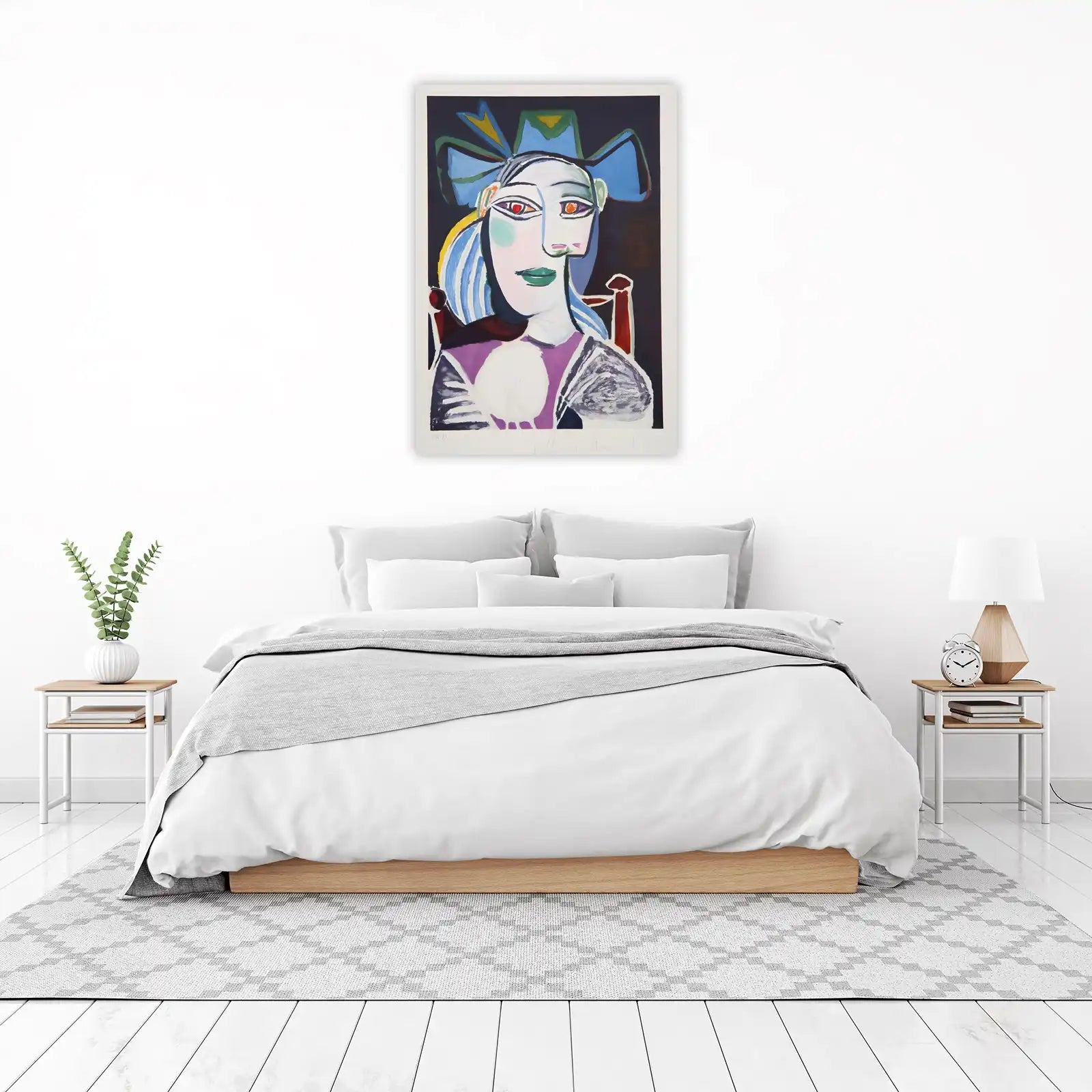Vibrant Cubist Portrait Wall Art