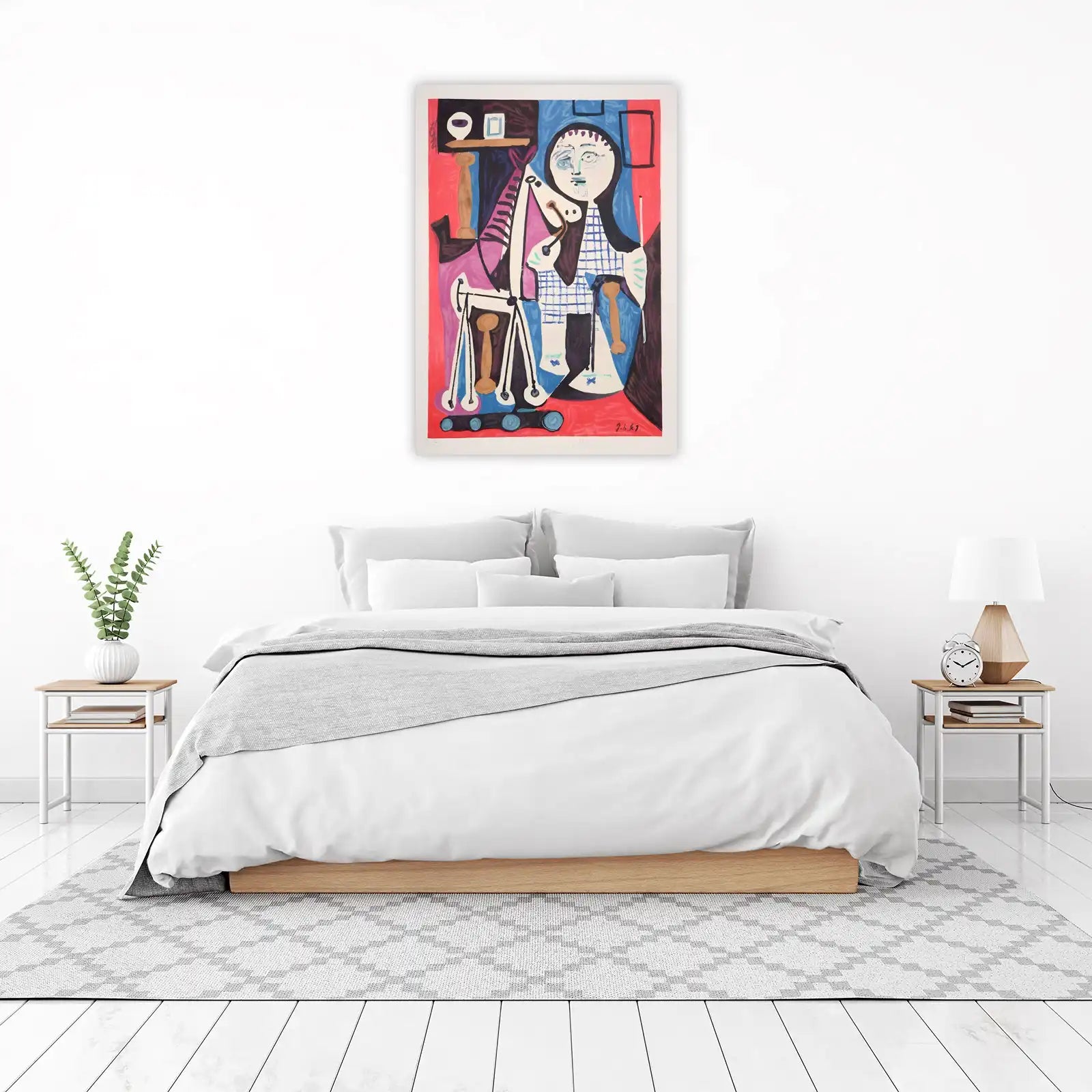 Vibrant Cubist Figure Wall Art