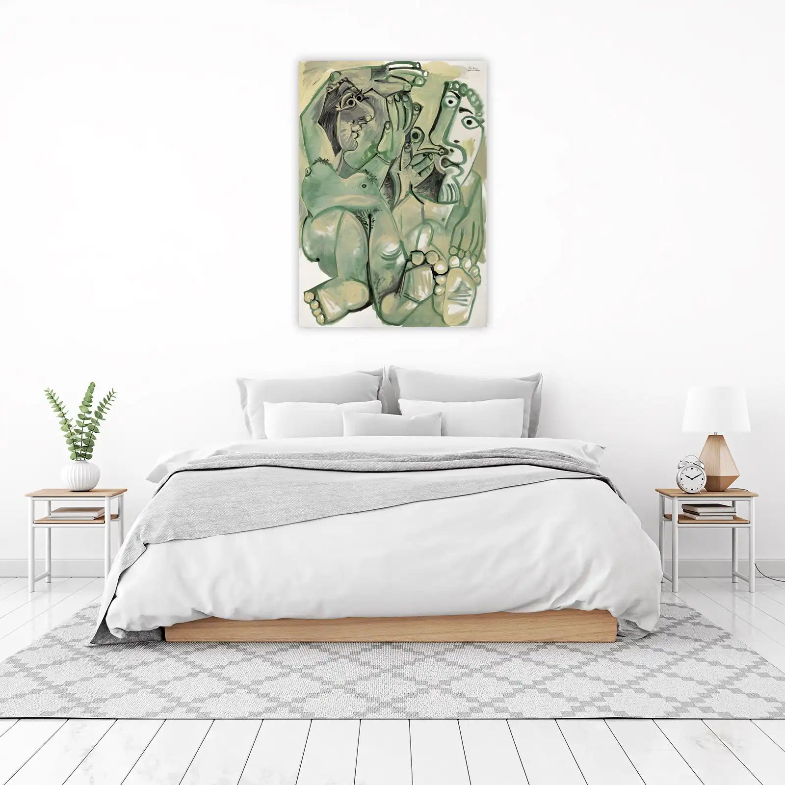 Abstract Nude Green Wall Art
