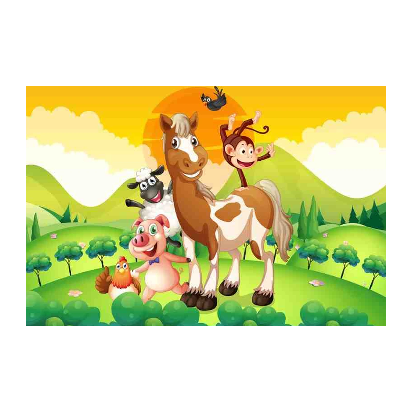 Whimsical Farm Friends Wall Art