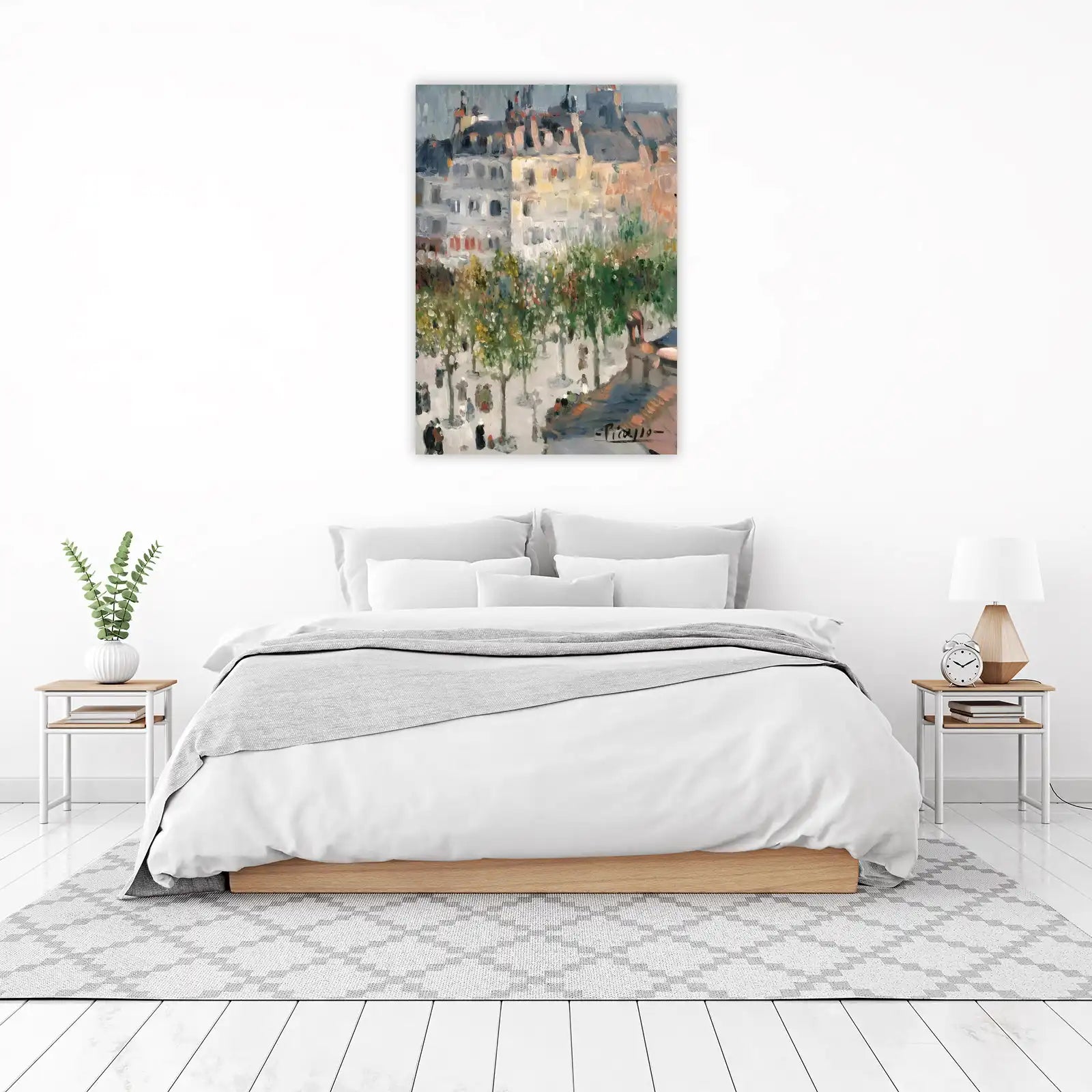 Parisian Street Scene Oil Painting Wall Art