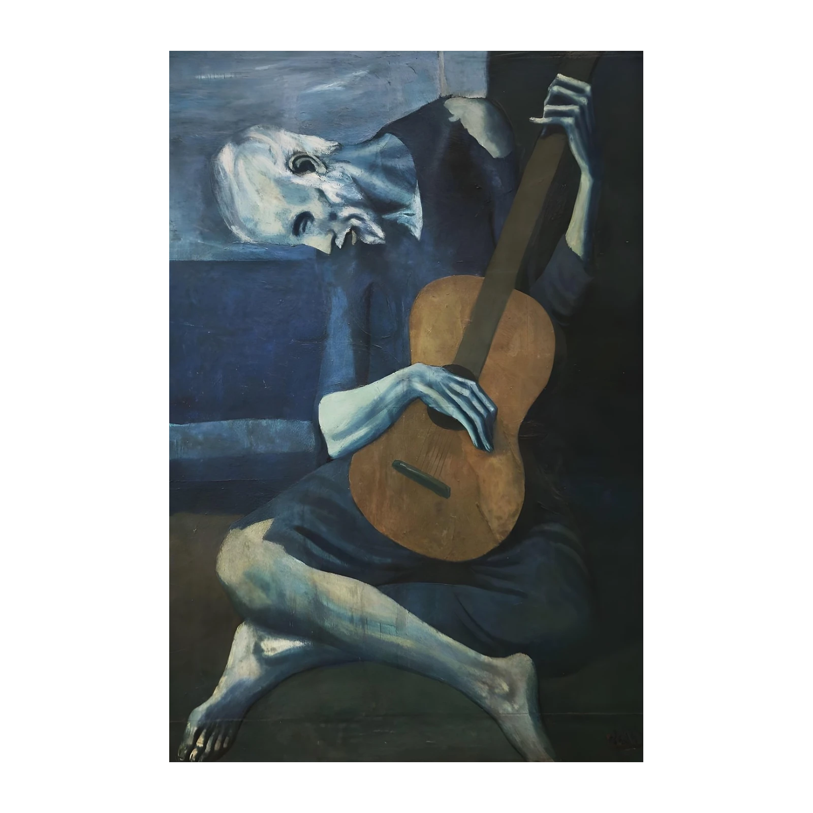 Blue Period Guitarist Wall Art - Picasso Art