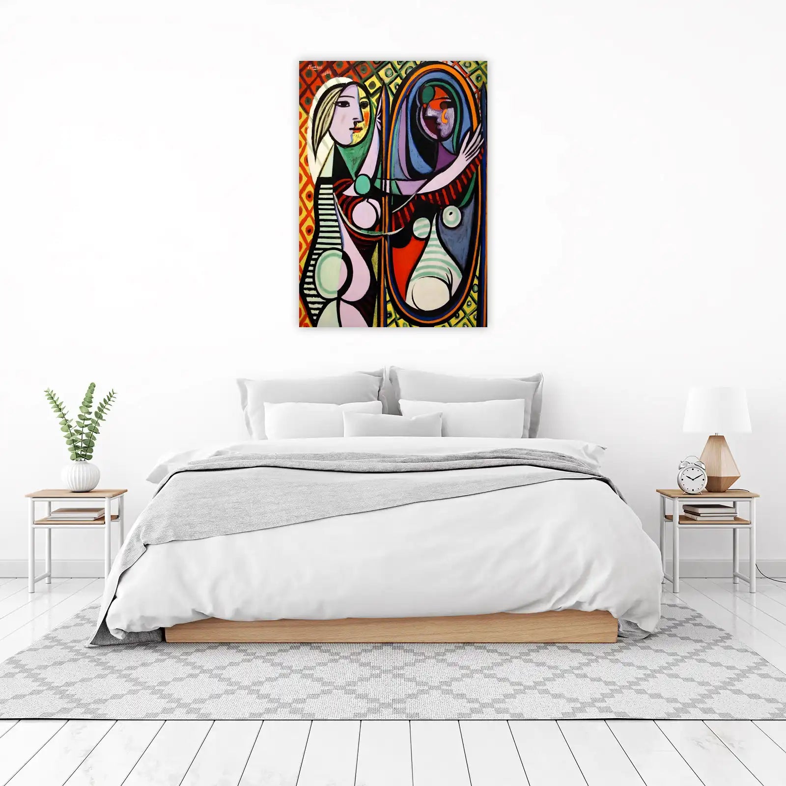Abstract Woman Mirror Picasso Wall Art