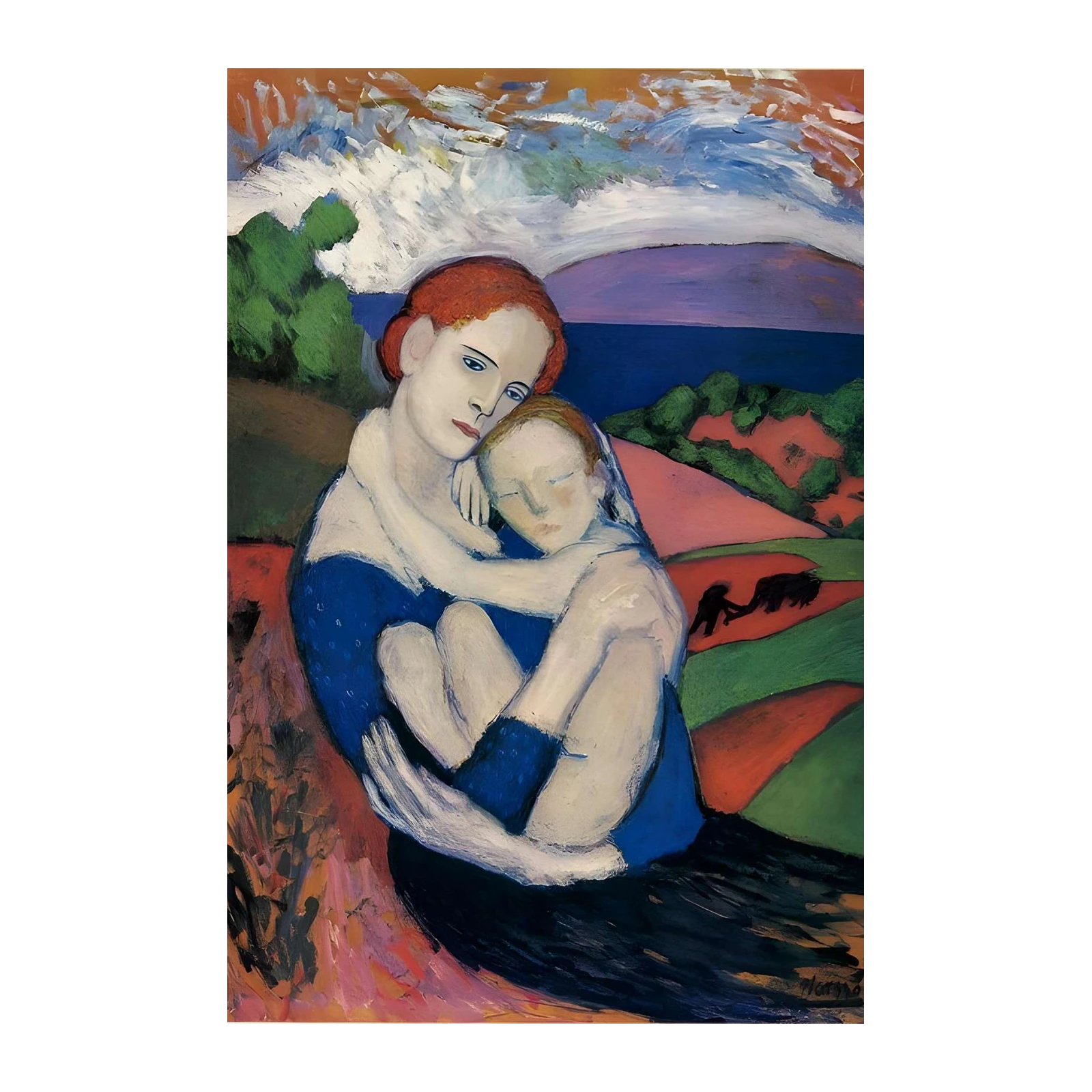 Mother's Embrace Figurative Art Wall Art