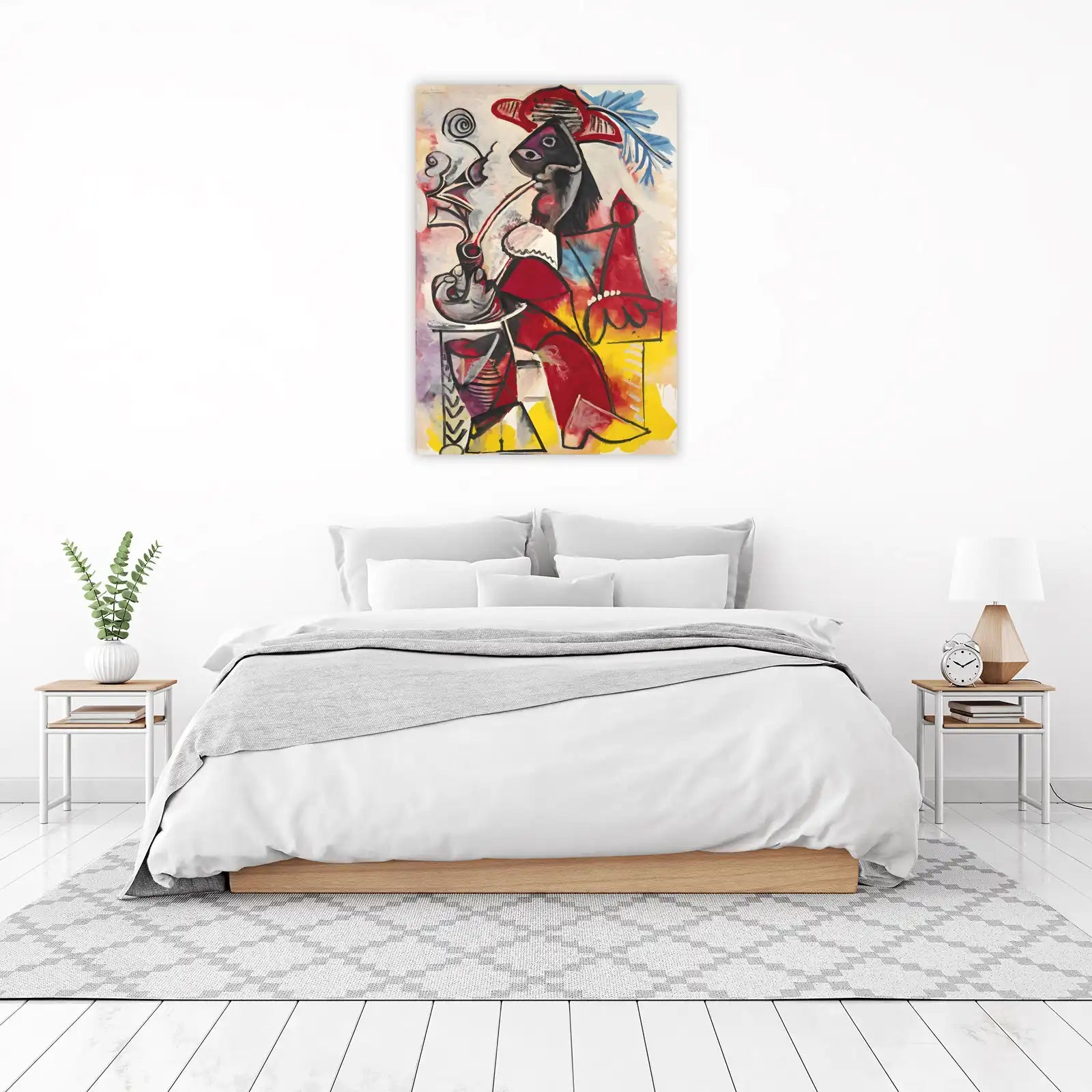 Cubist Smoker Portrait Wall Art