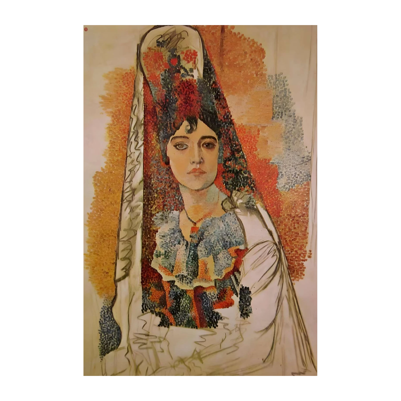 Enchanting Portrait Woman with Veil Wall Art