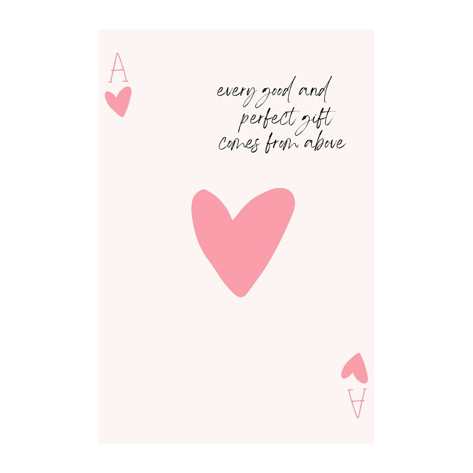 Inspirational 'Ace of Hearts' Scripture Wall Art