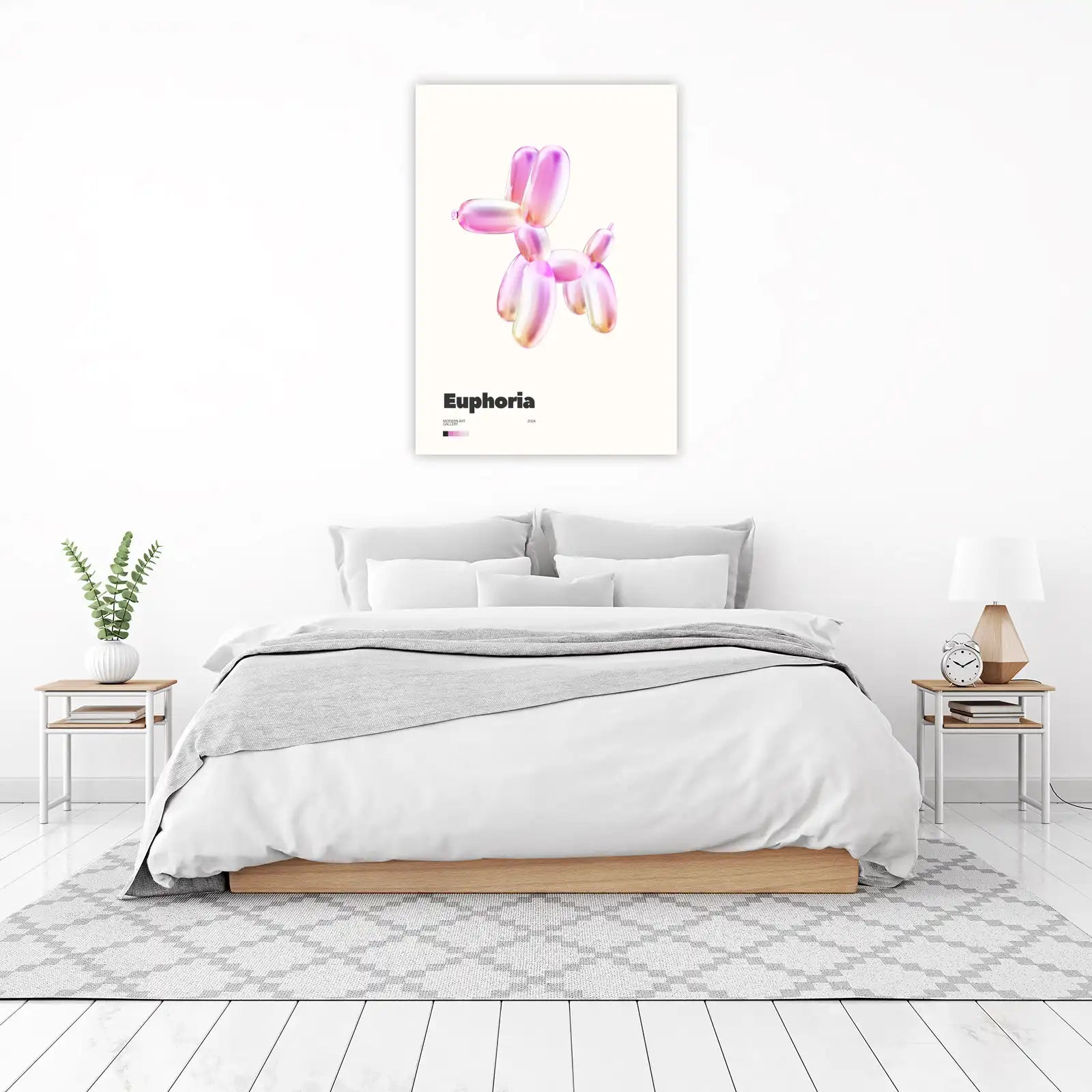 Pink Balloon Dog 'Euphoria' Wall Art Wall Art