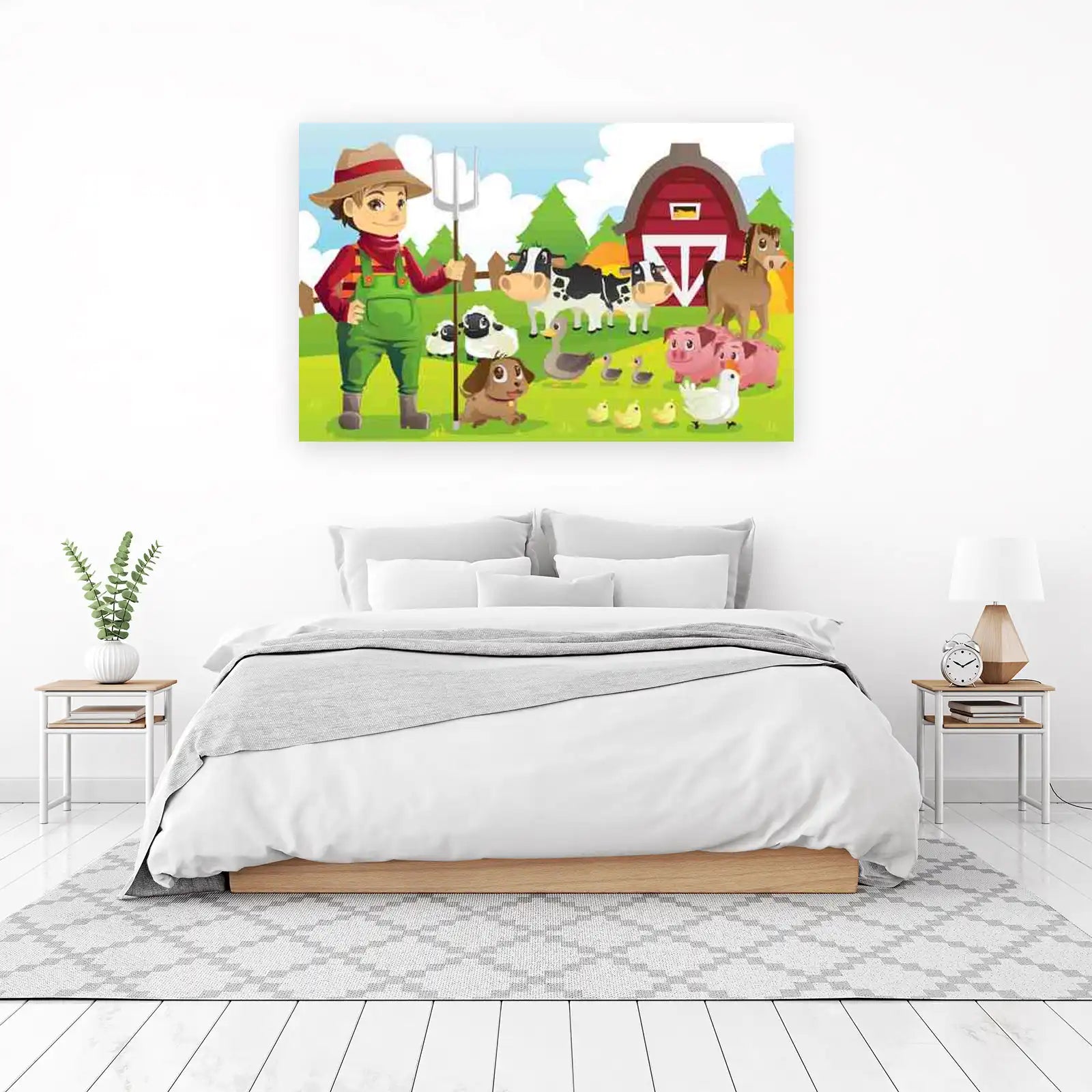 Farm Fun Colorful Animal Farm Wall Art