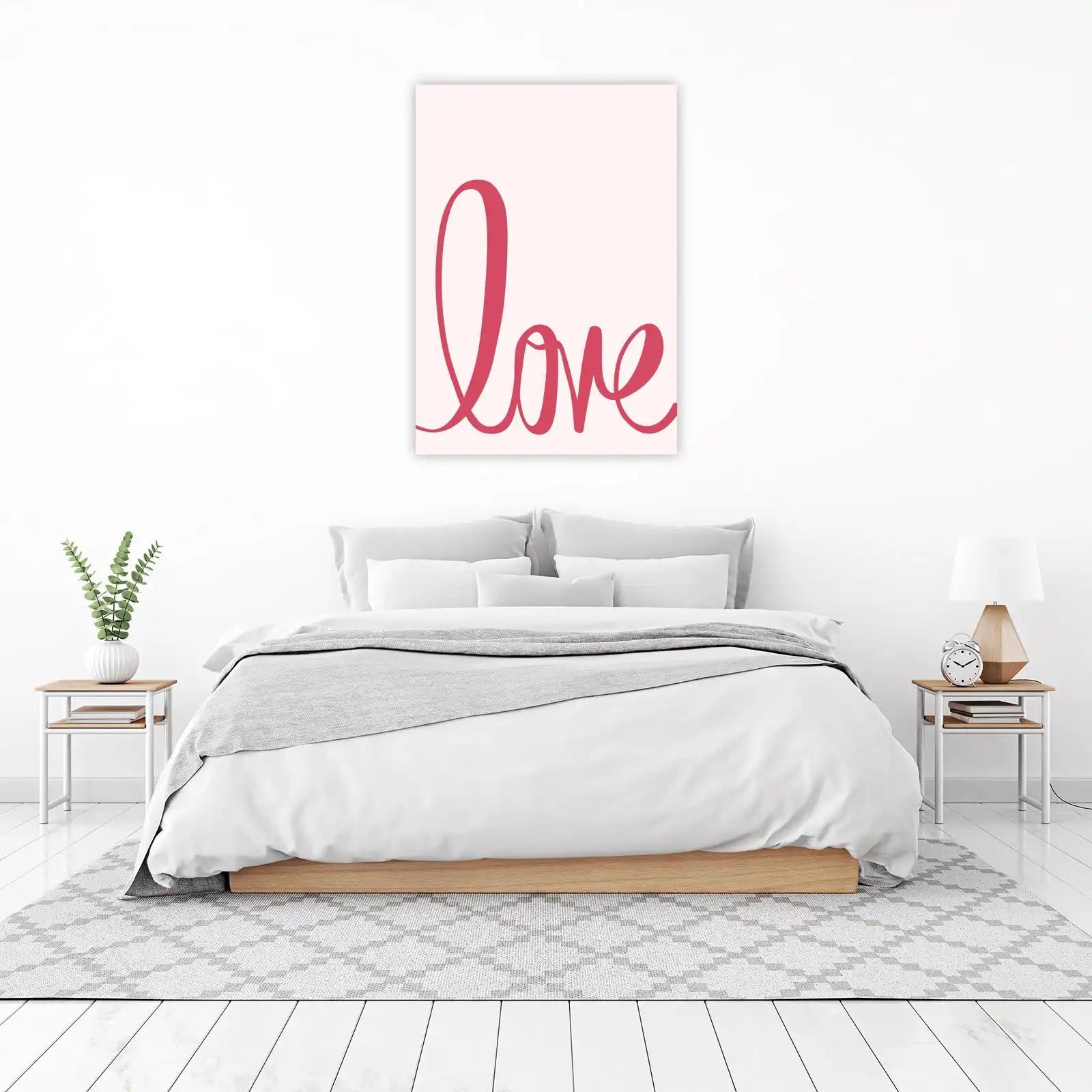 Elegant Script 'Love' Wall Art for Cozy Spaces