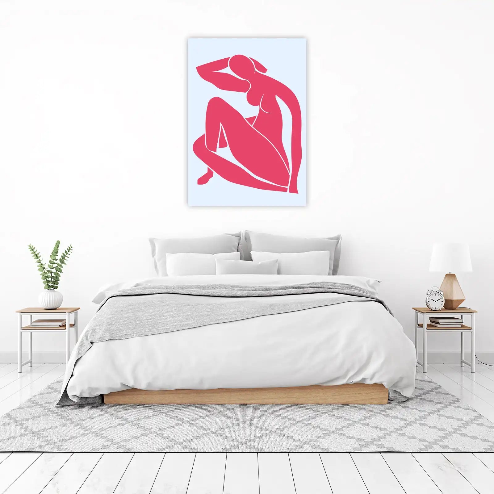 Pink Figure Matisse Style Wall Art