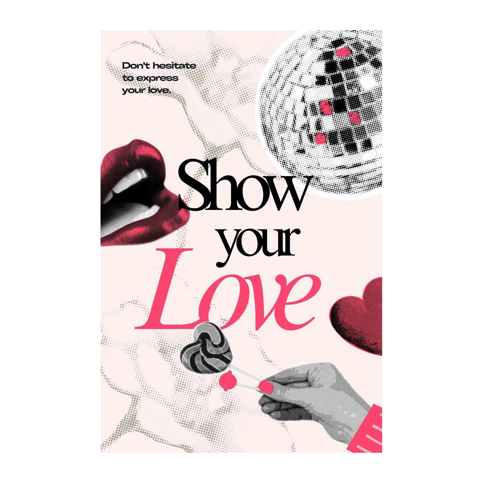Show Your Love Retro Pop Art Wall Art