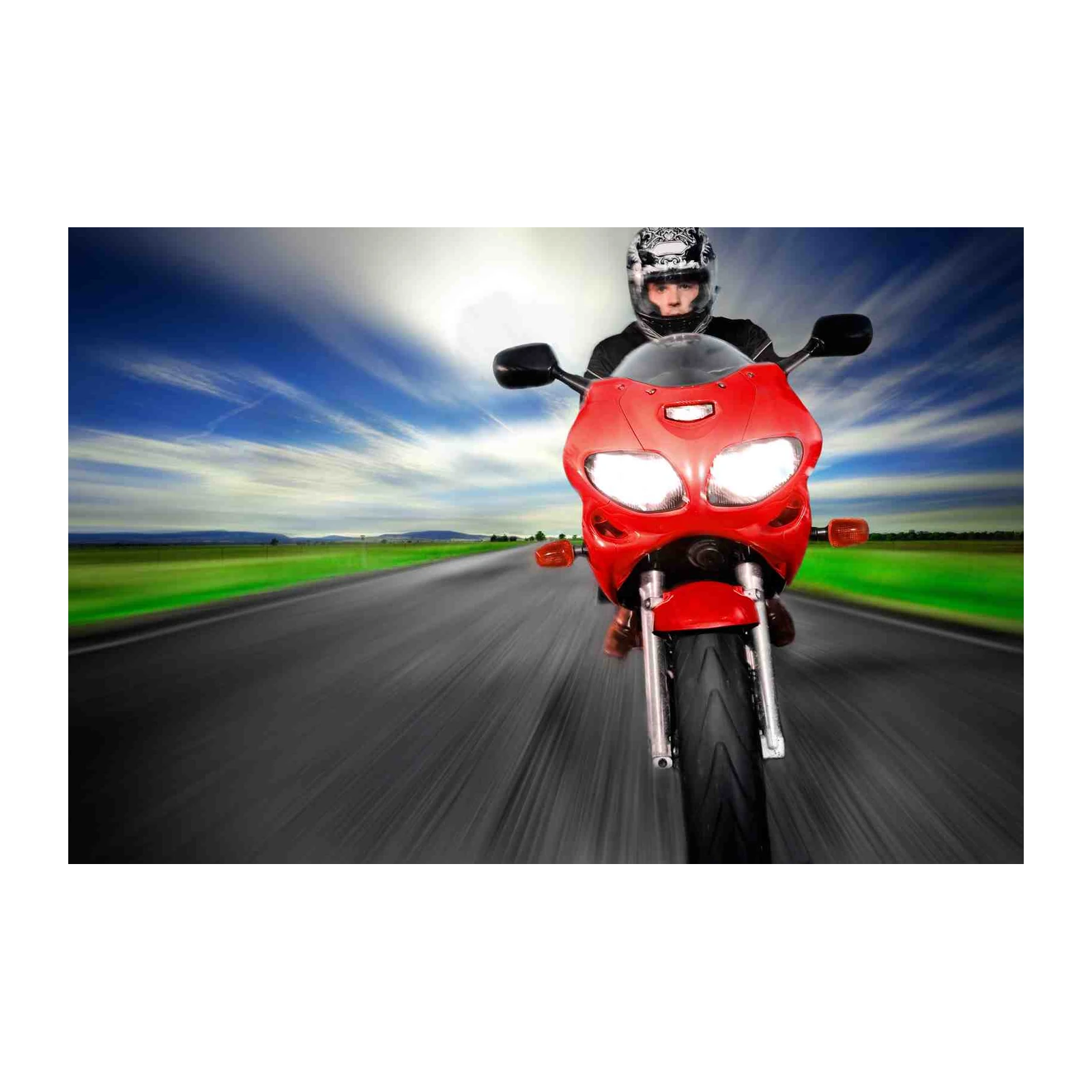 Red Motorcycle Speed Thrill Wall Art