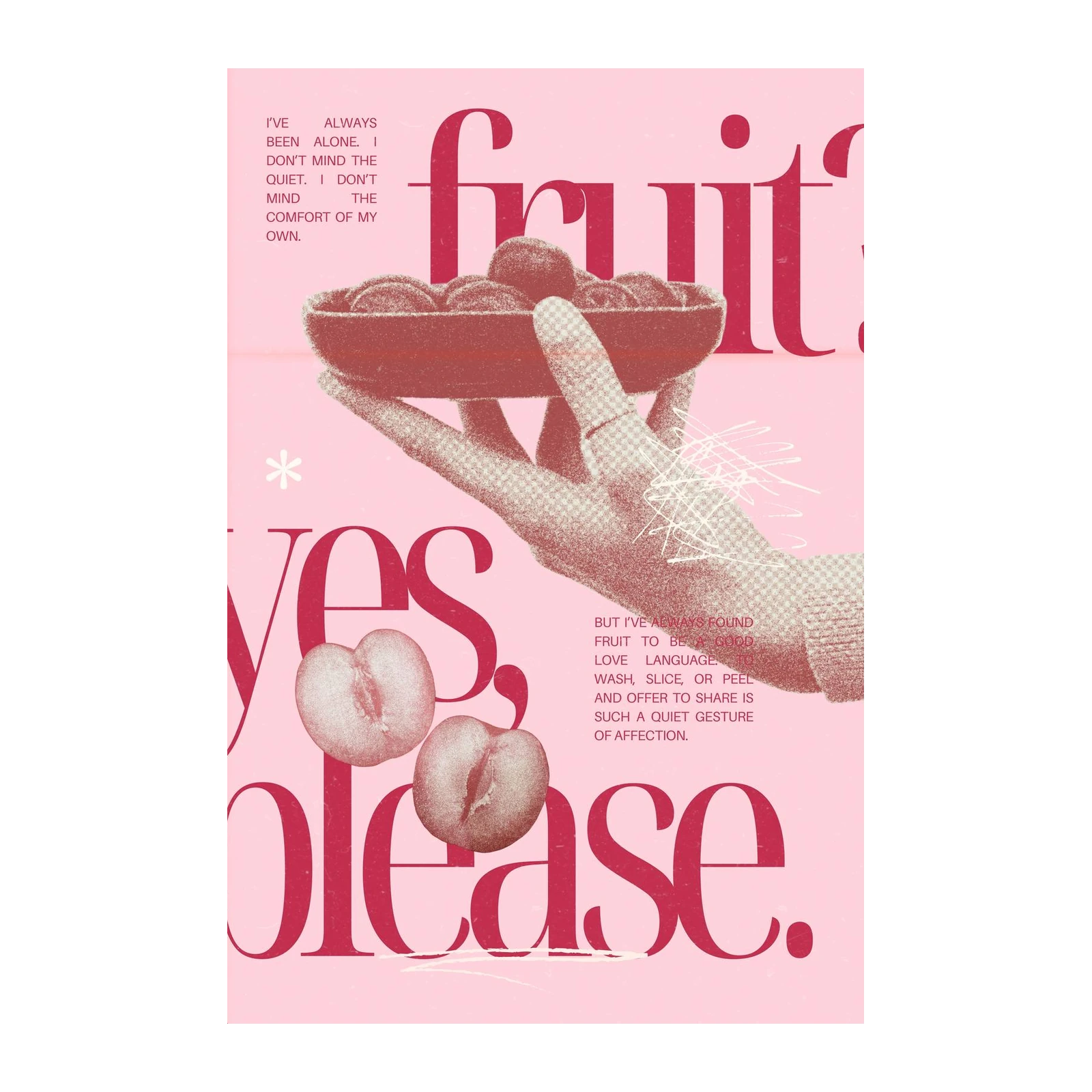 Yes Please Fruit Typography Wall Art