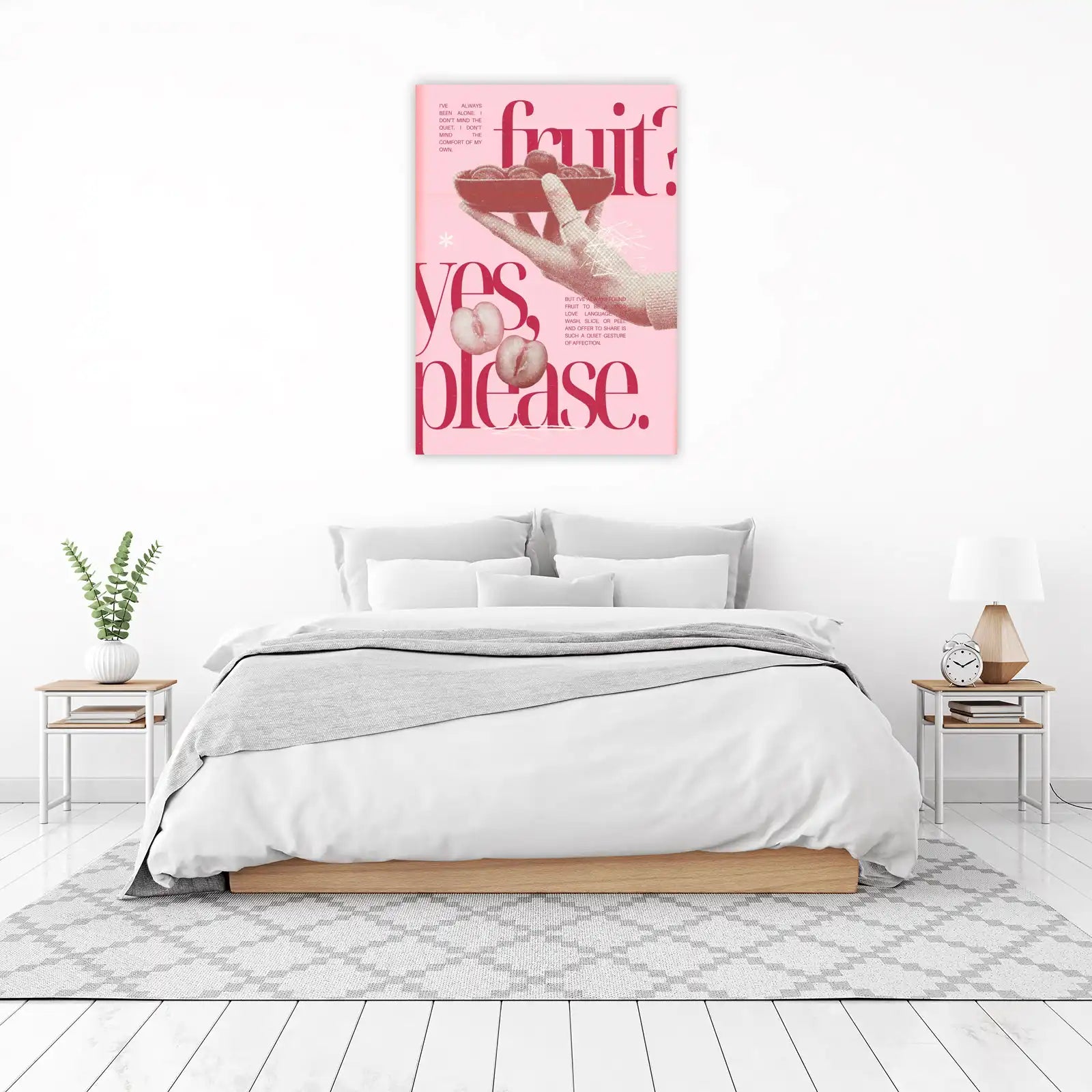 Yes Please Fruit Typography Wall Art