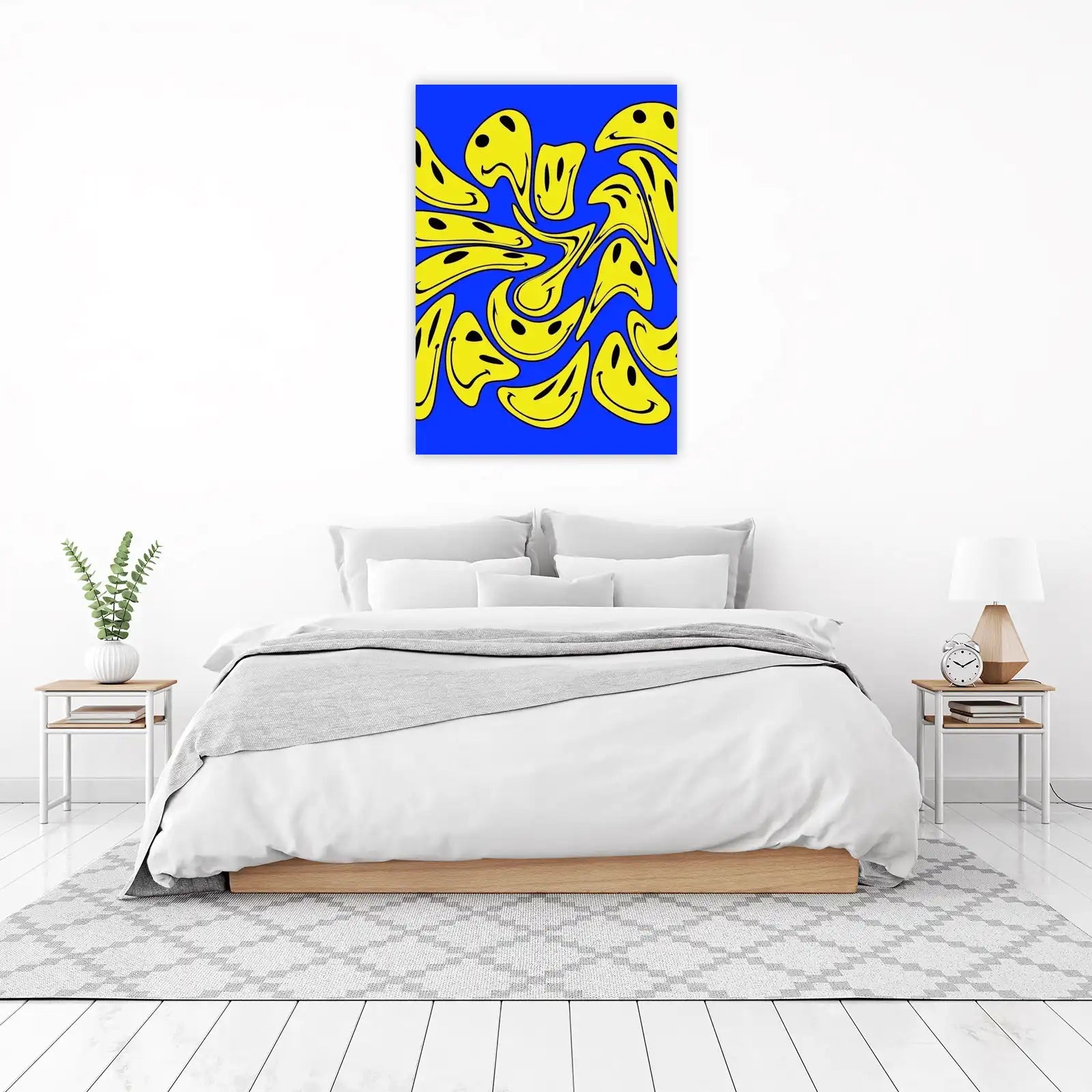 Melting Smiley Face Psychedelic Wall Art