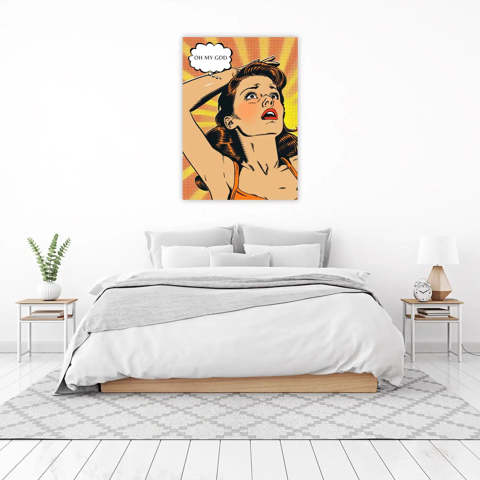 Retro Pop Art Woman "Oh My God" Wall Art
