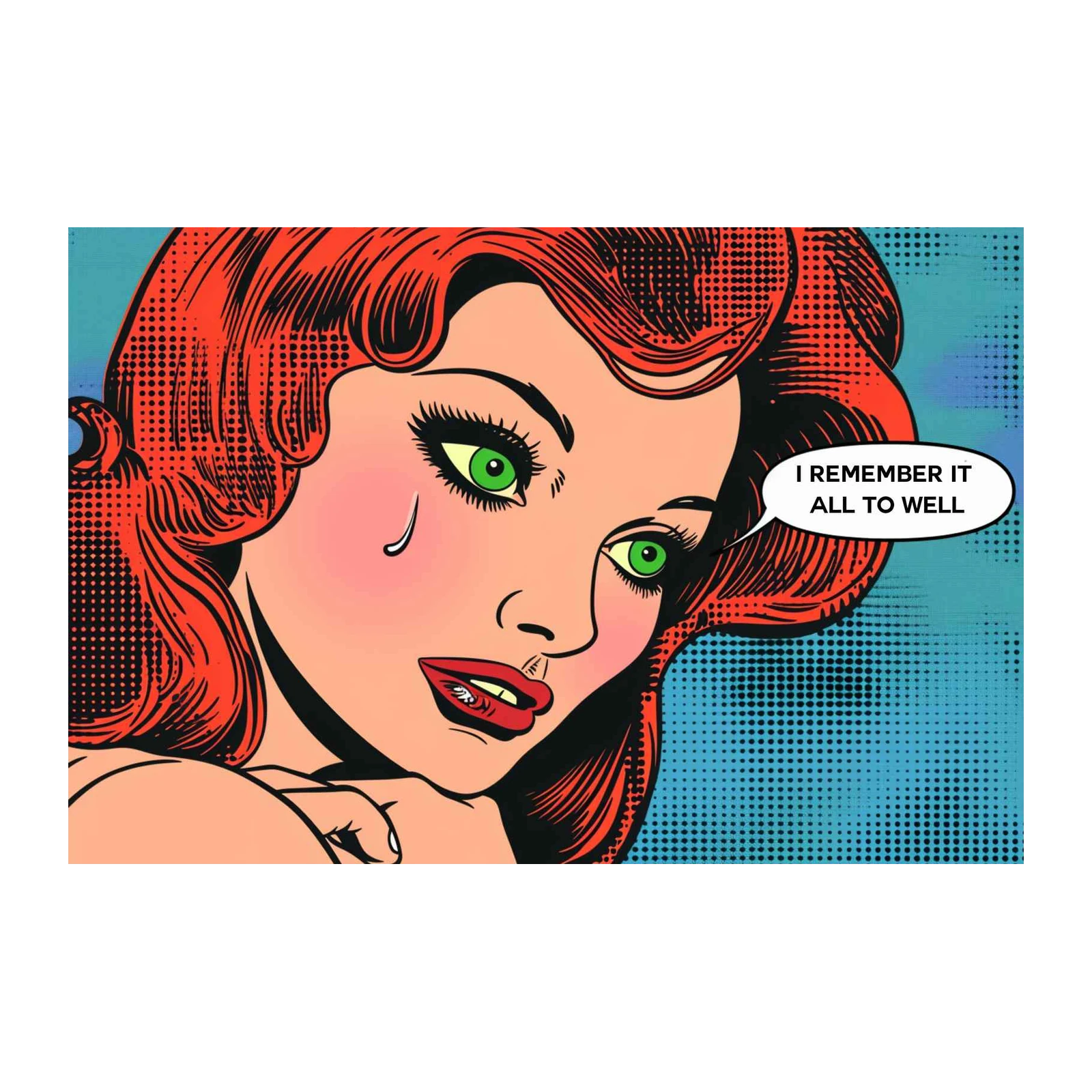Retro Pop Art Tears Wall Art