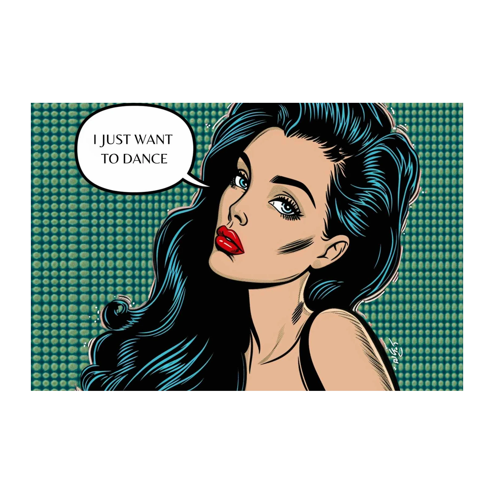 Retro Pop Art 'Dance' Woman Wall Art