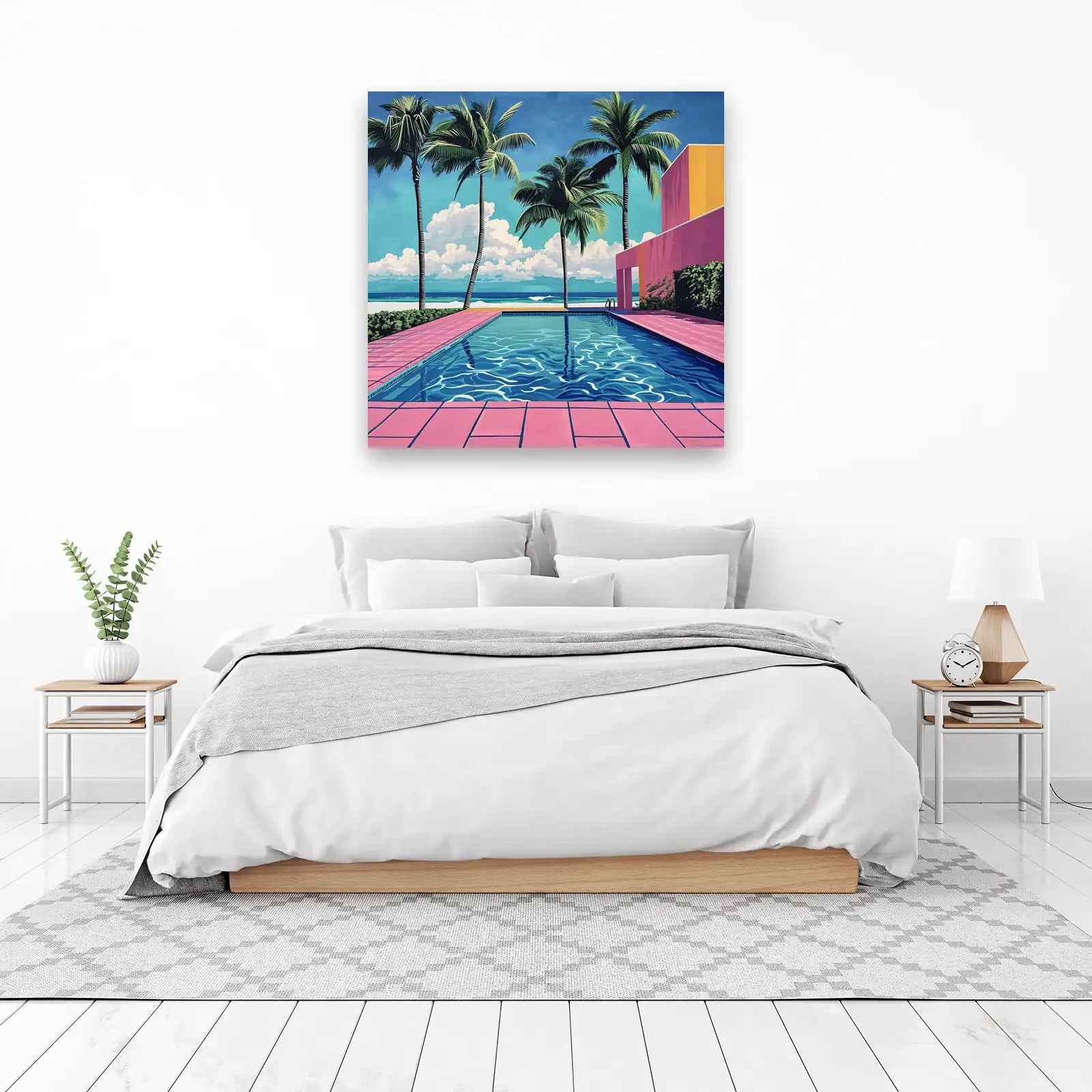 Miami Vice Poolside Palm Wall Art