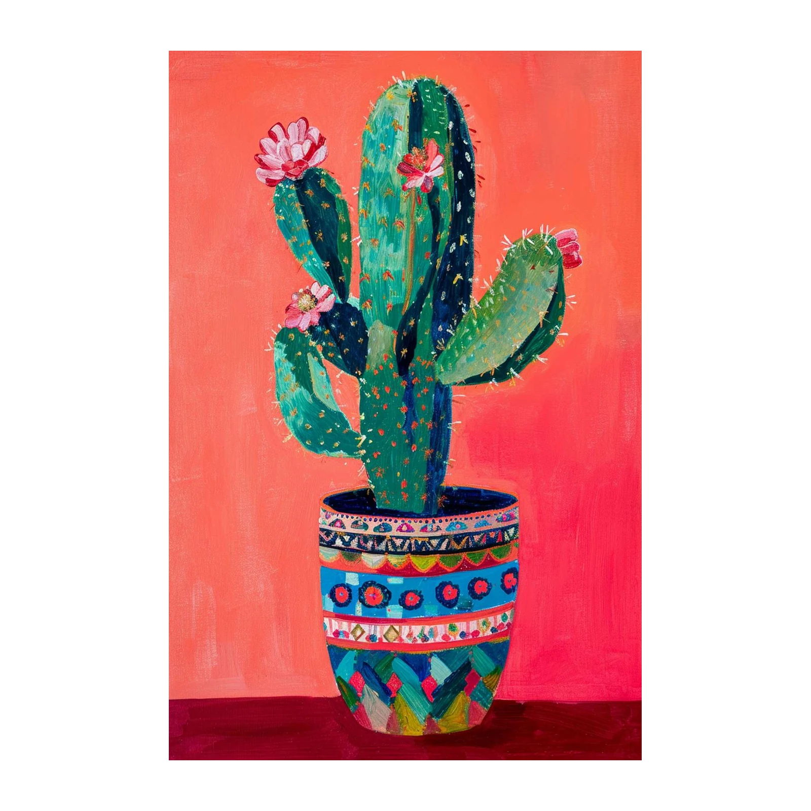 Boho Cactus Fiesta Wall Art