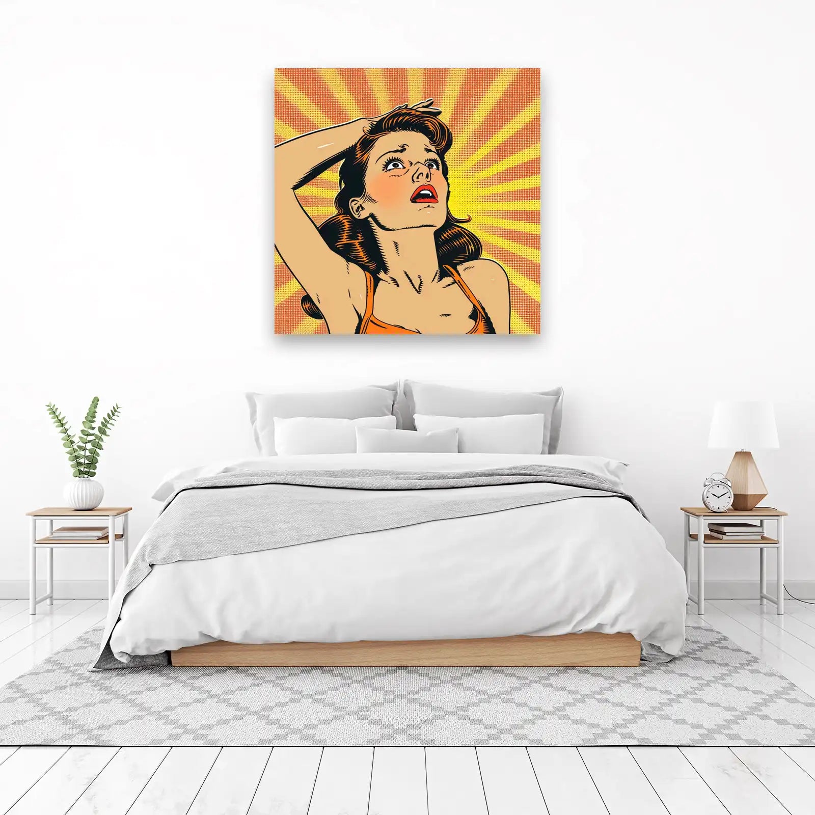 Vintage Pop Art Woman's Surprise Wall Art
