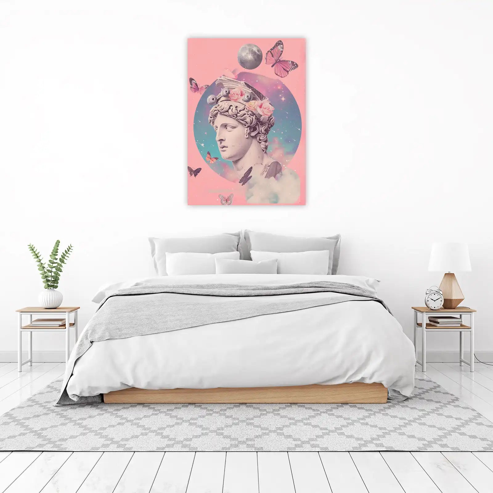Surreal Renaissance Butterfly Moon Wall Art