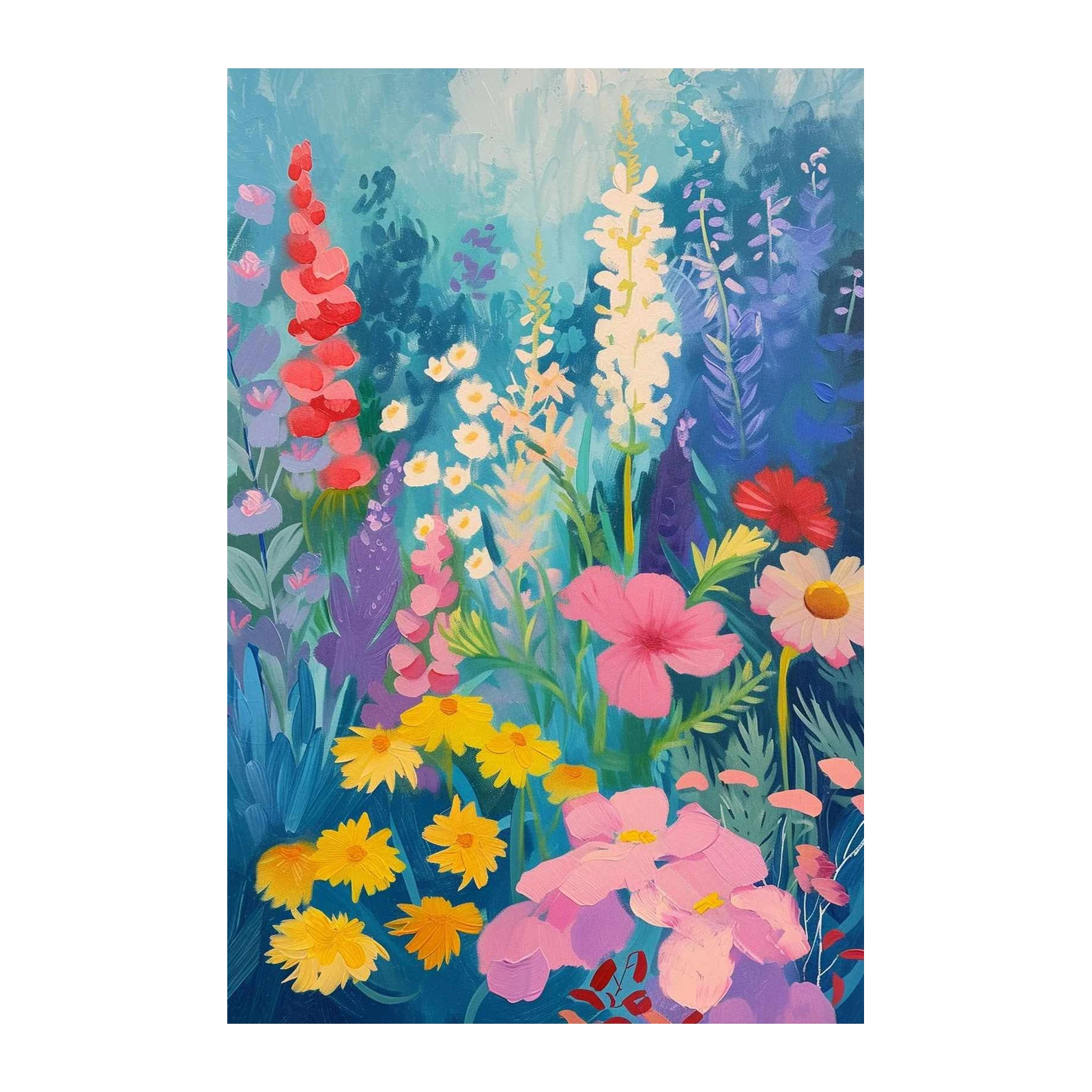 Vibrant Floral Garden Wall Art