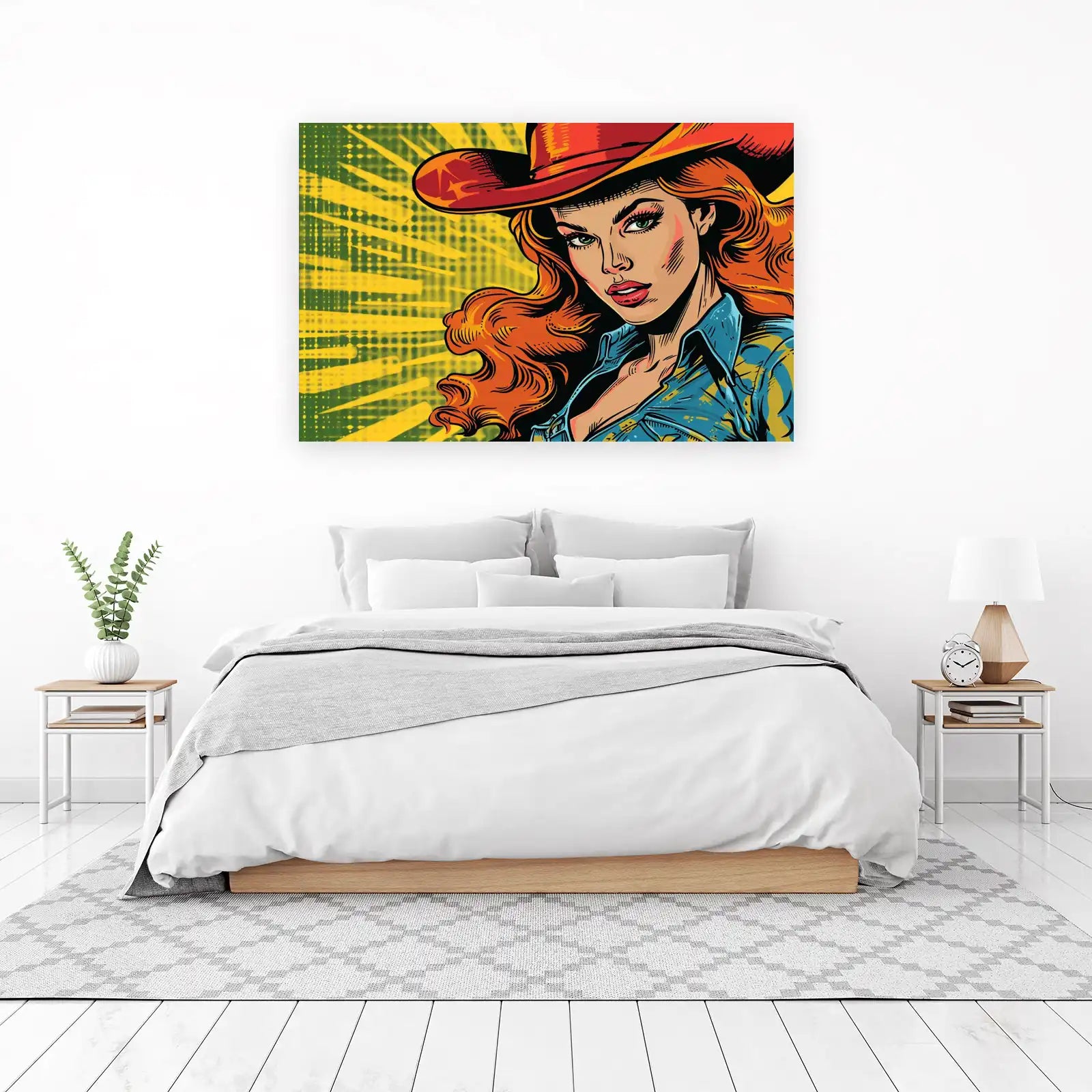Retro Cowgirl Pop Art Wall Art